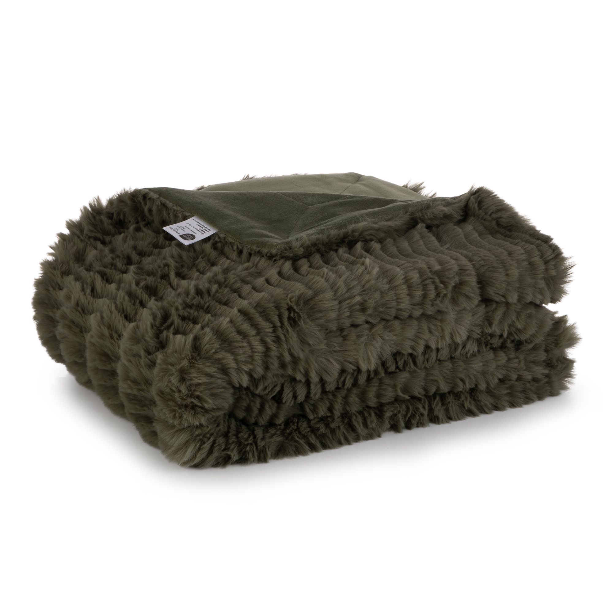 B-Ware MONT CHALET uni Premium-Plaid Wellenscherung Fellimitat