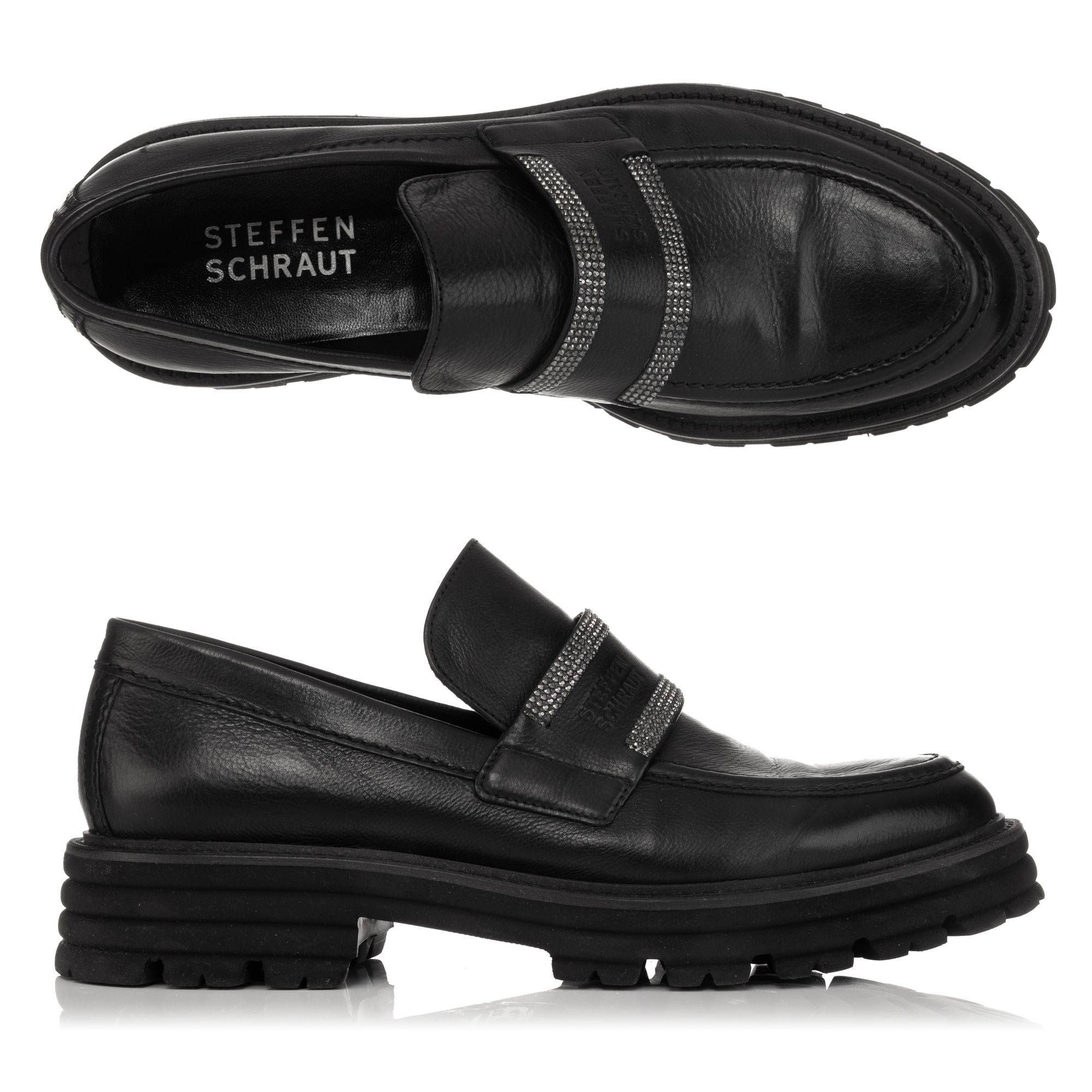 B-Ware STEFFEN SCHRAUT Damen-Loafer echt Leder Absatz ca. 4,5cm