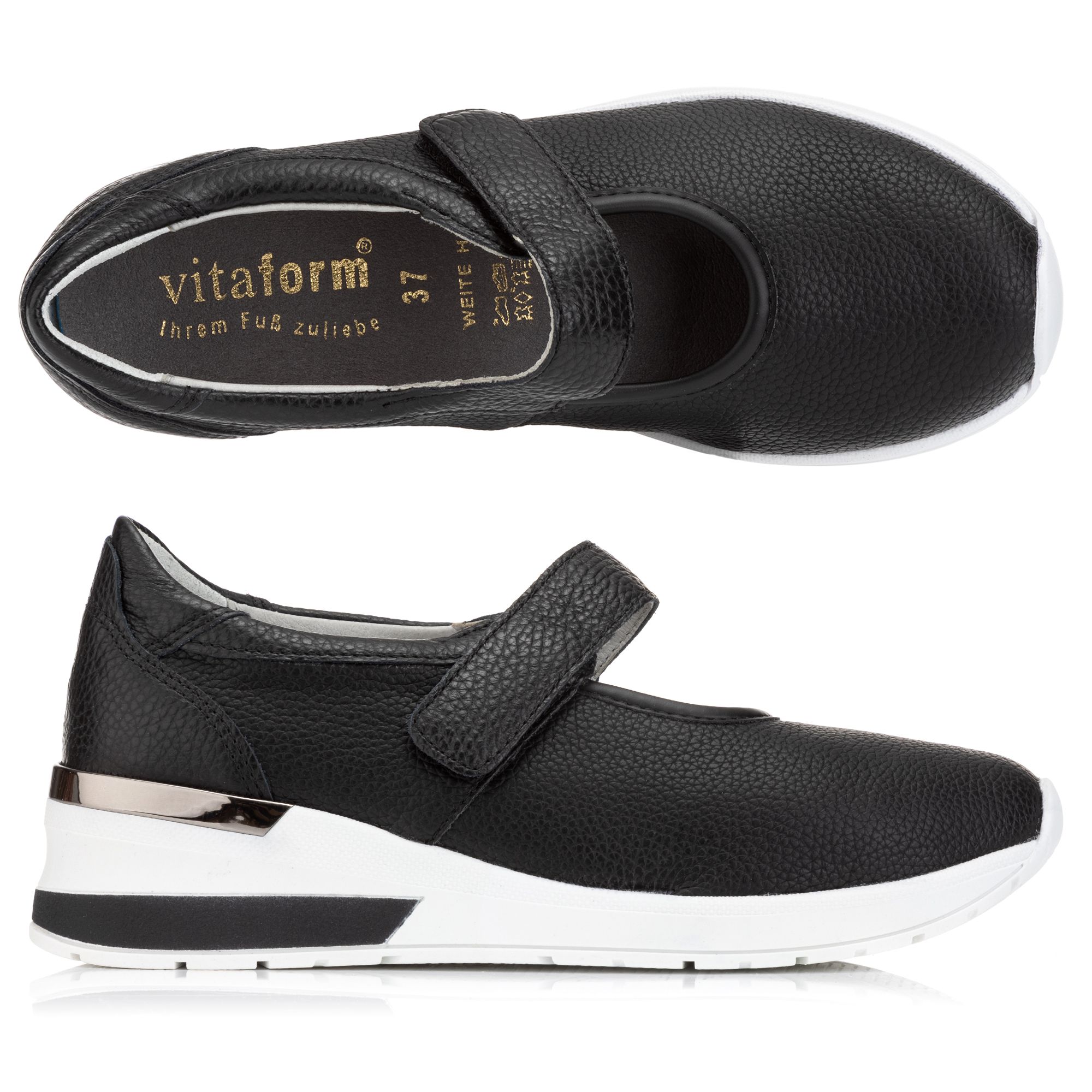 B-Ware VITAFORM Damen-Ballerina Mary-Jane Softnappaleder