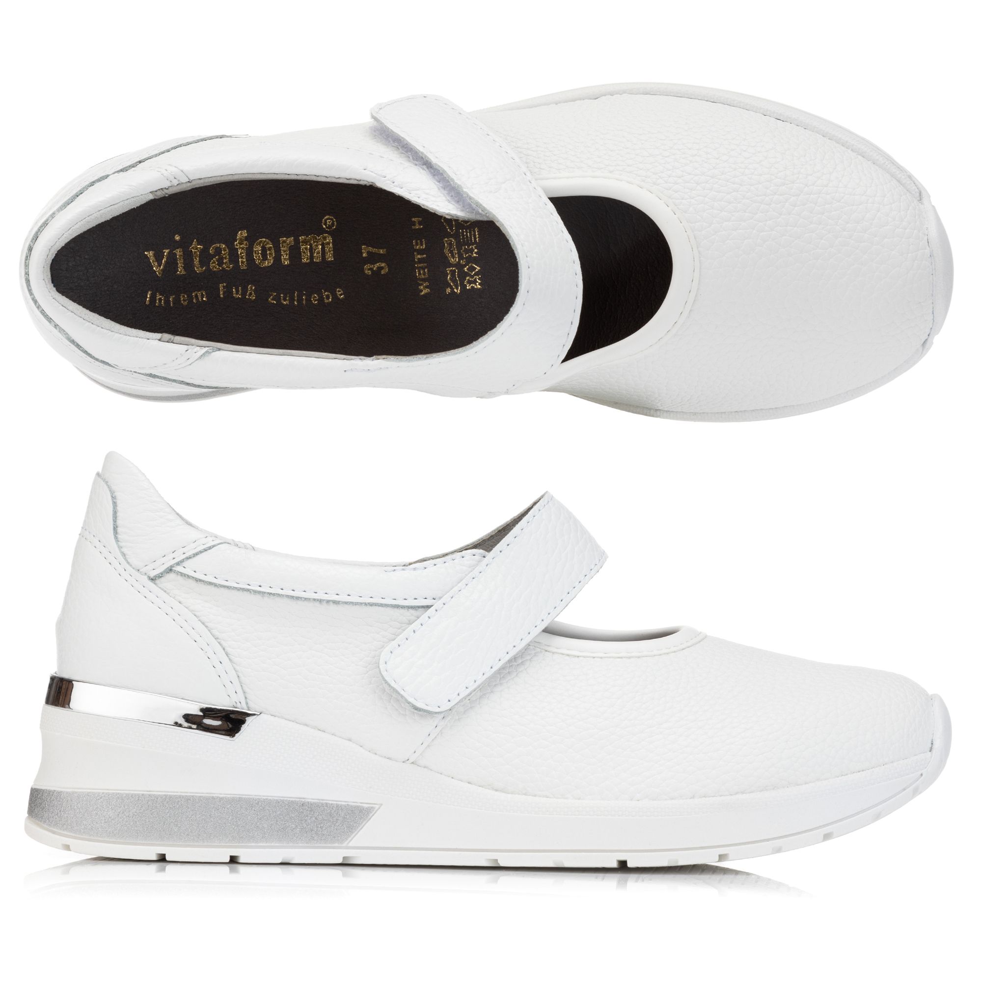 B-Ware VITAFORM Damen-Ballerina Mary-Jane Softnappaleder