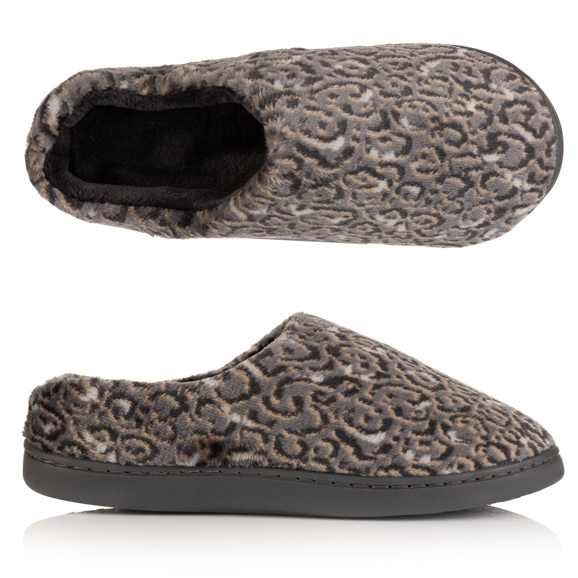 B-Ware MONT CHALET Damen-Hausschuh bedruckt weich gepolstert