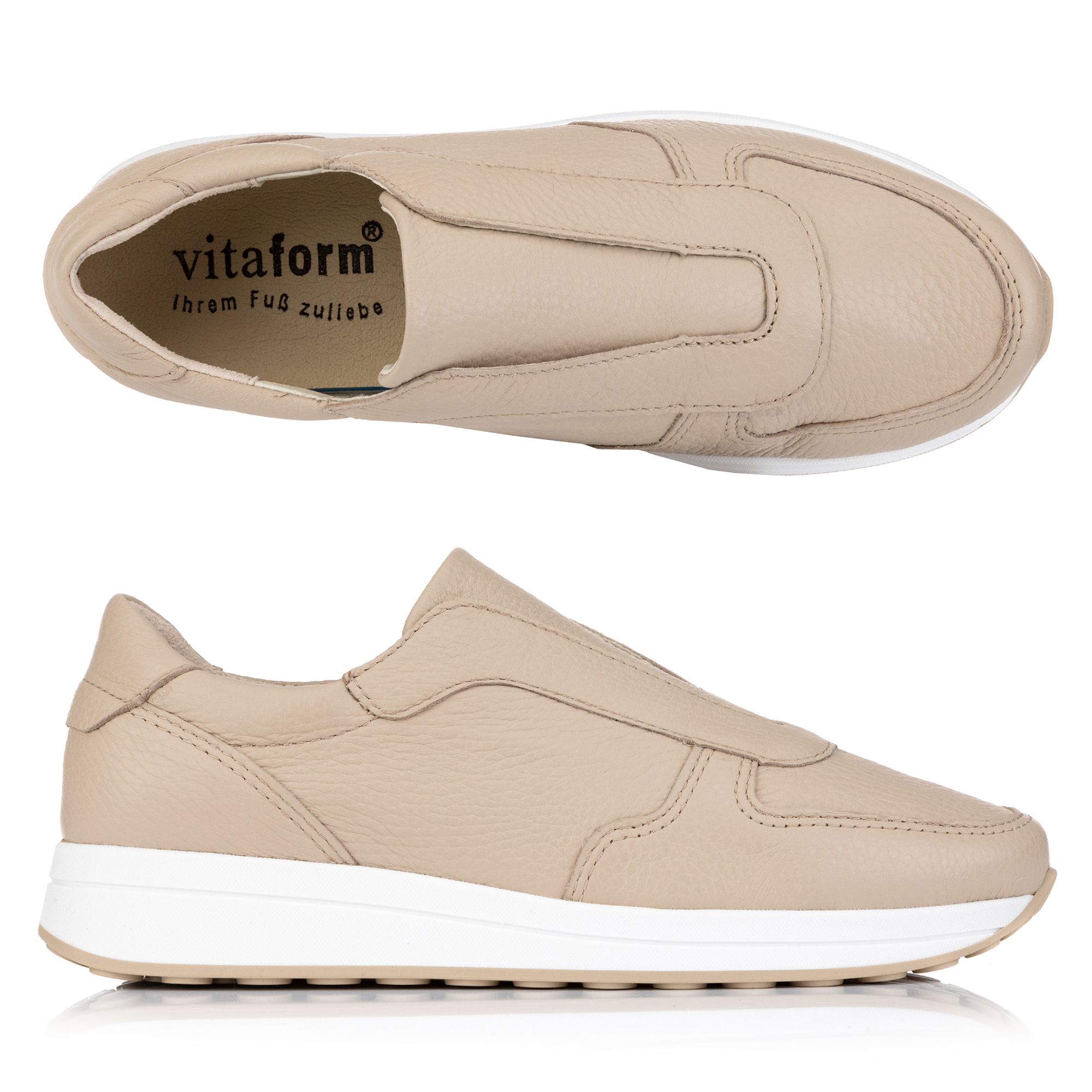 B-Ware VITAFORM Damen-Slipper Hirschleder Elastikeinsatz