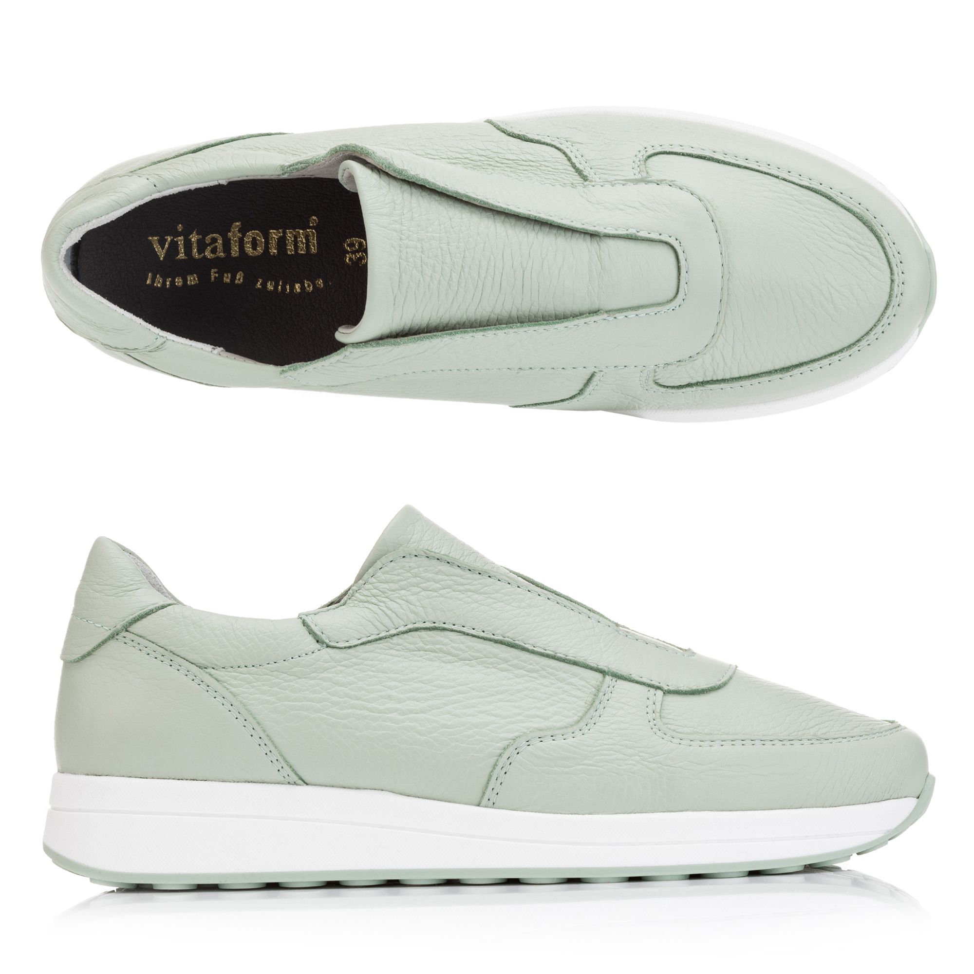 B-Ware VITAFORM Damen-Slipper Hirschleder Elastikeinsatz