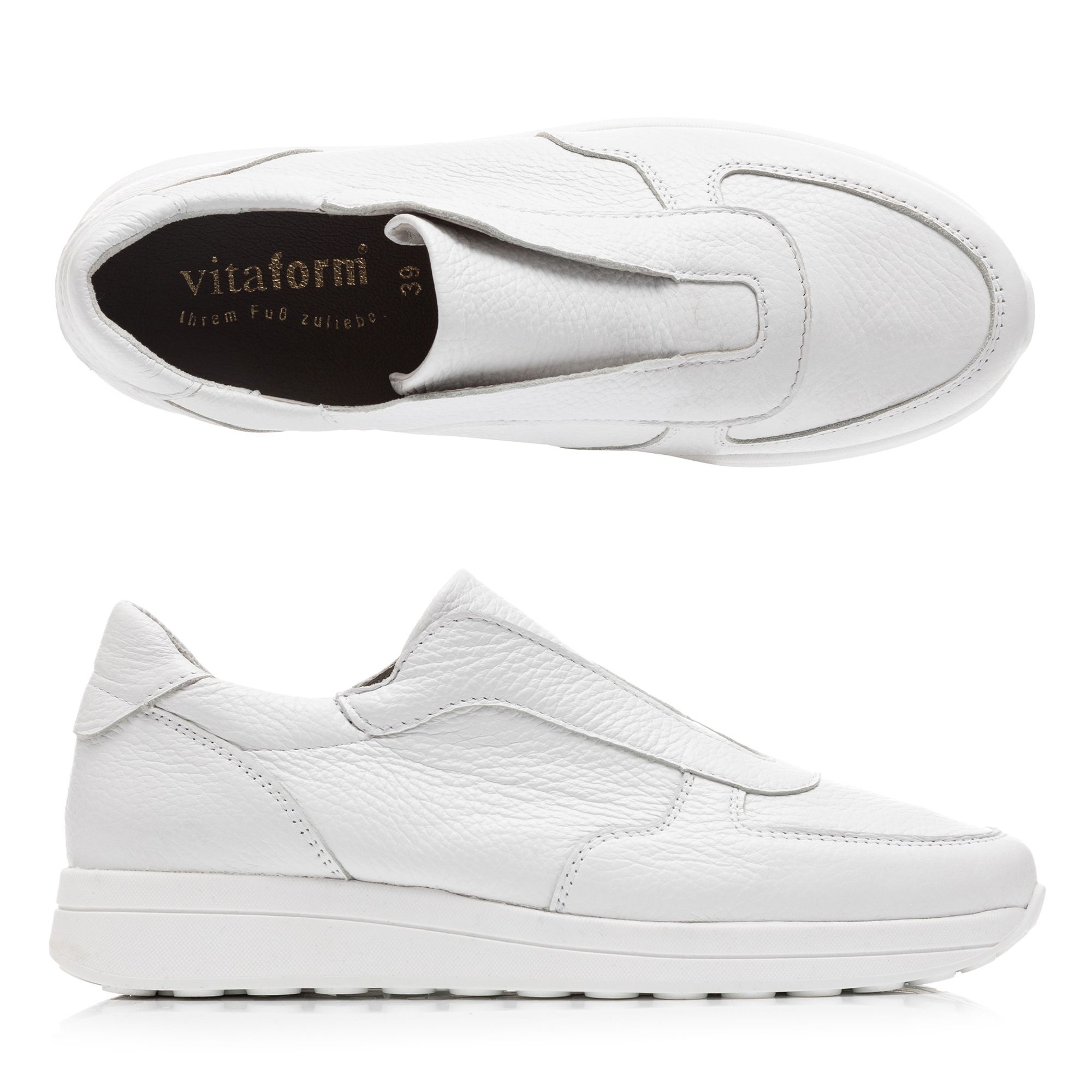 B-Ware VITAFORM Damen-Slipper Hirschleder Elastikeinsatz