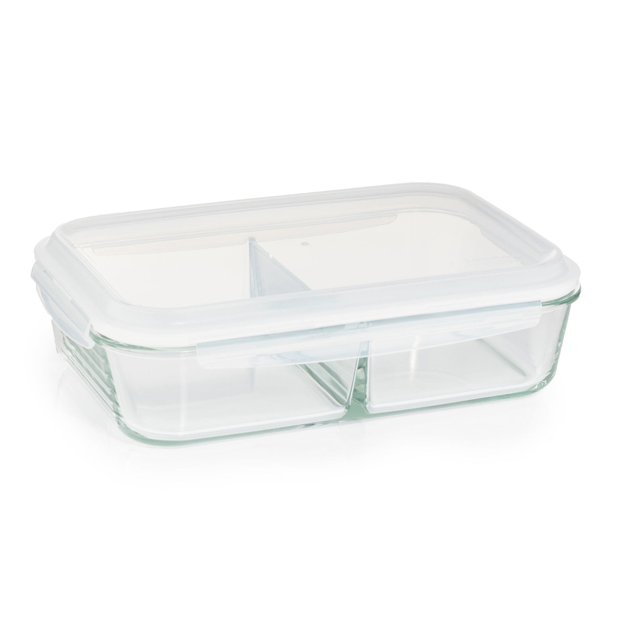 B-Ware LocknLock Auflaufform Borosilikatglas mit Trennwand, 3,6L