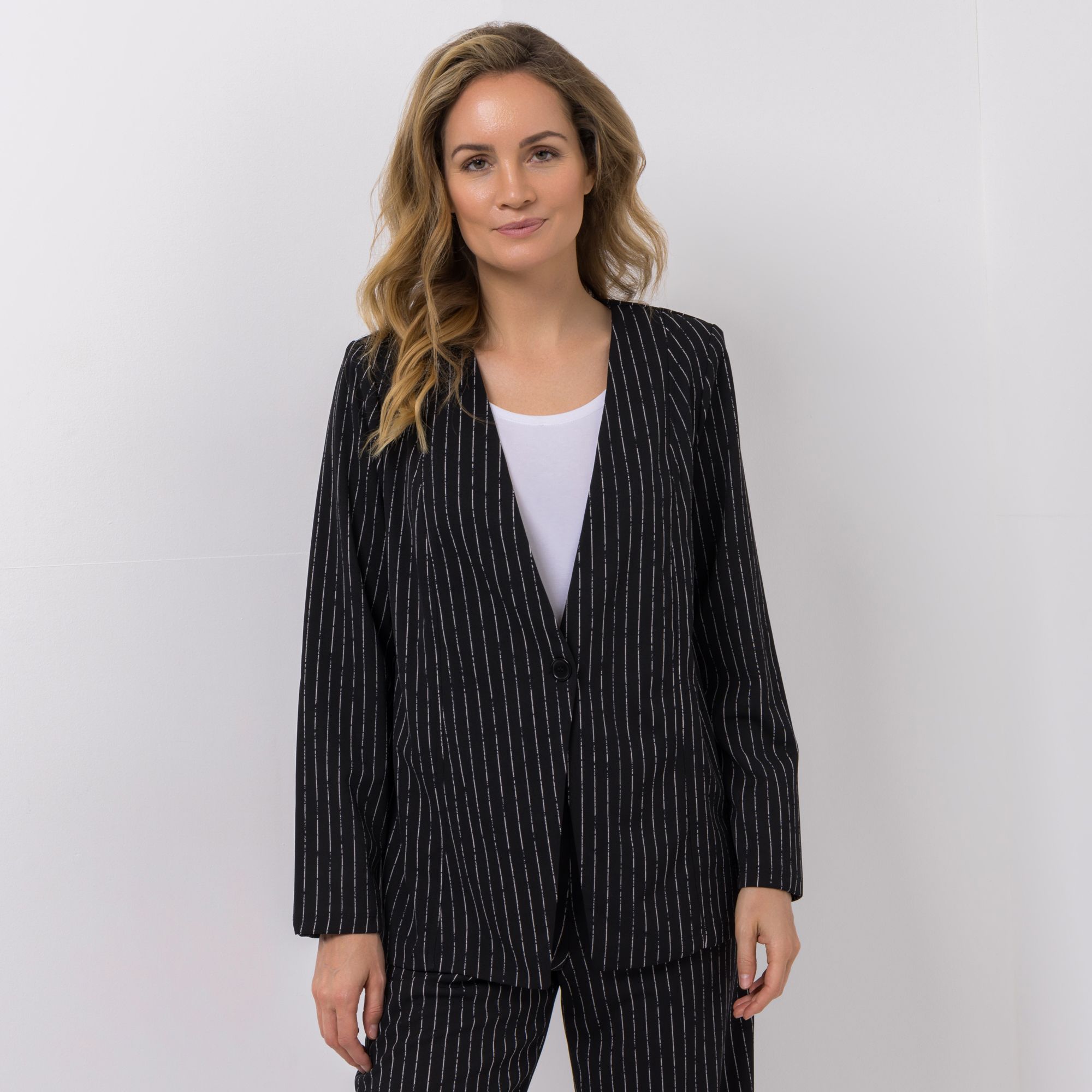 B-Ware KIM & CO. Blazer, Langarm Ponti Crepe Jersey 1 Knopf Verschluss
