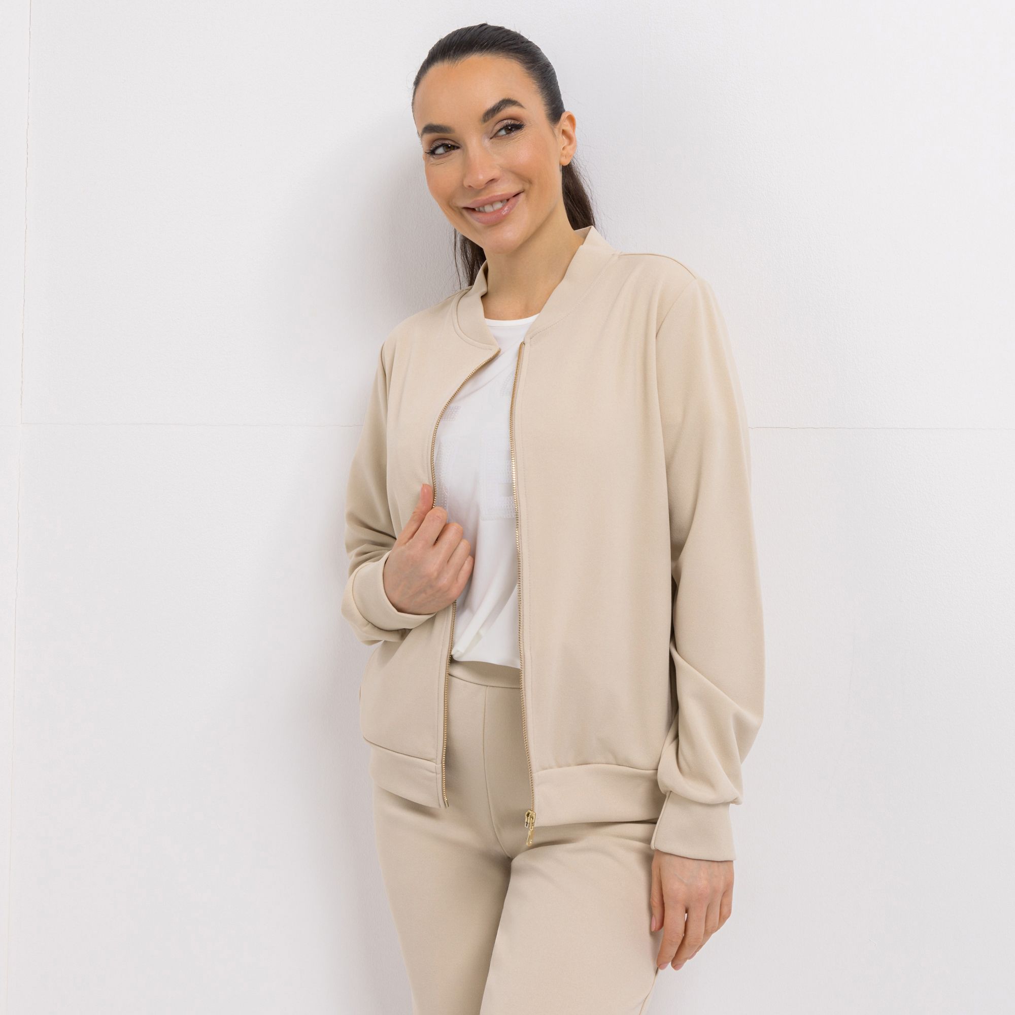 B-Ware KIM & CO. Blouson-Jacke Ponti Crepe Jersey Reißverschluss