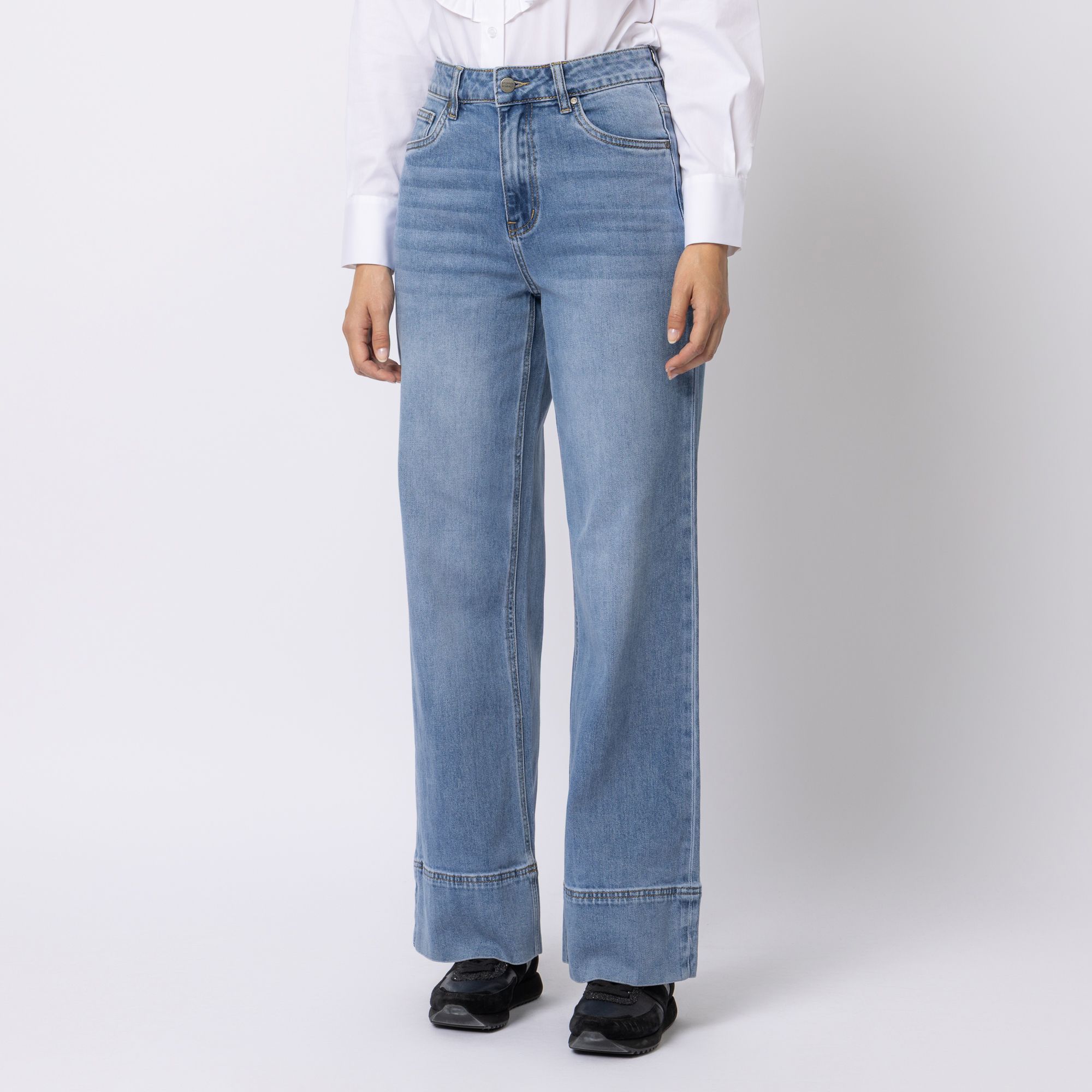B-Ware STEFFEN SCHRAUT Jeans, lange Form 5 Pocket Style dekorativer Saum