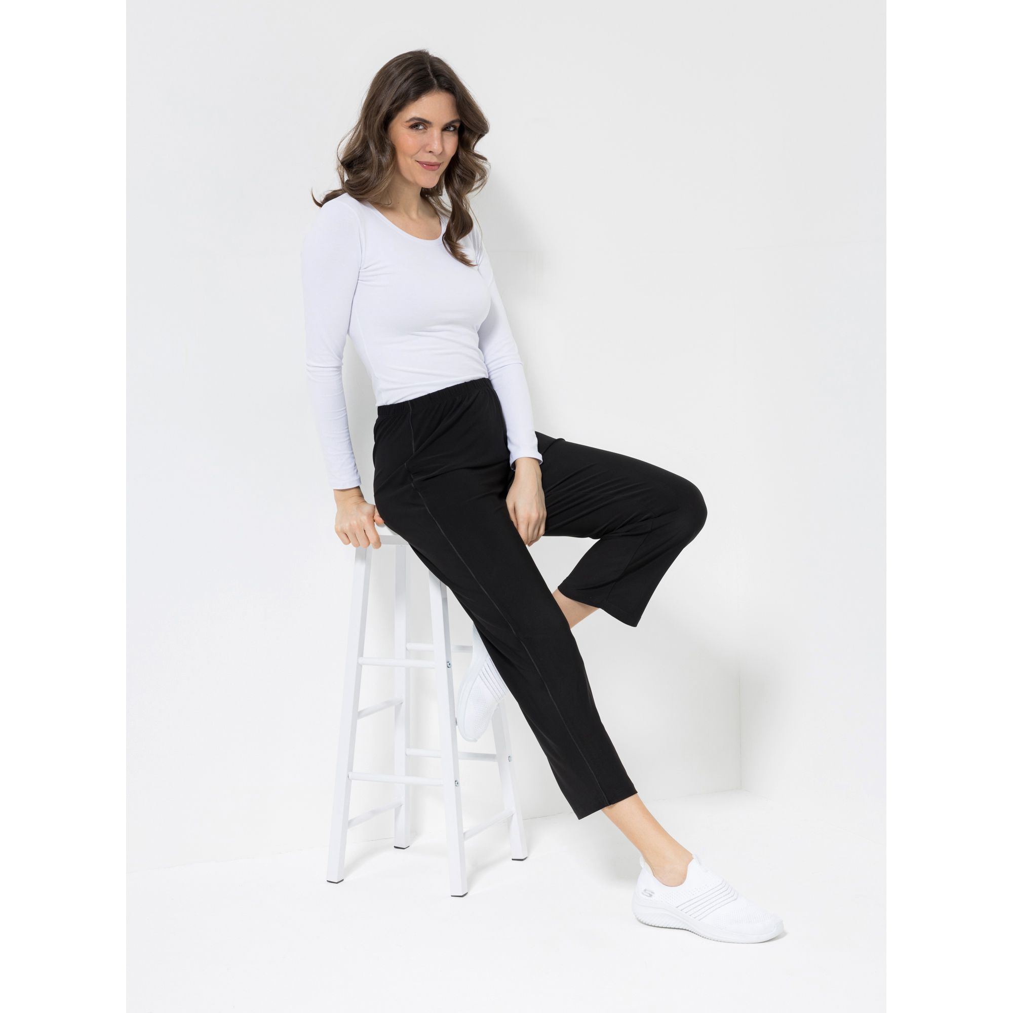 B-Ware IN-PRINT Hose, 7/8-Länge gerade Form Rundumdehnbund