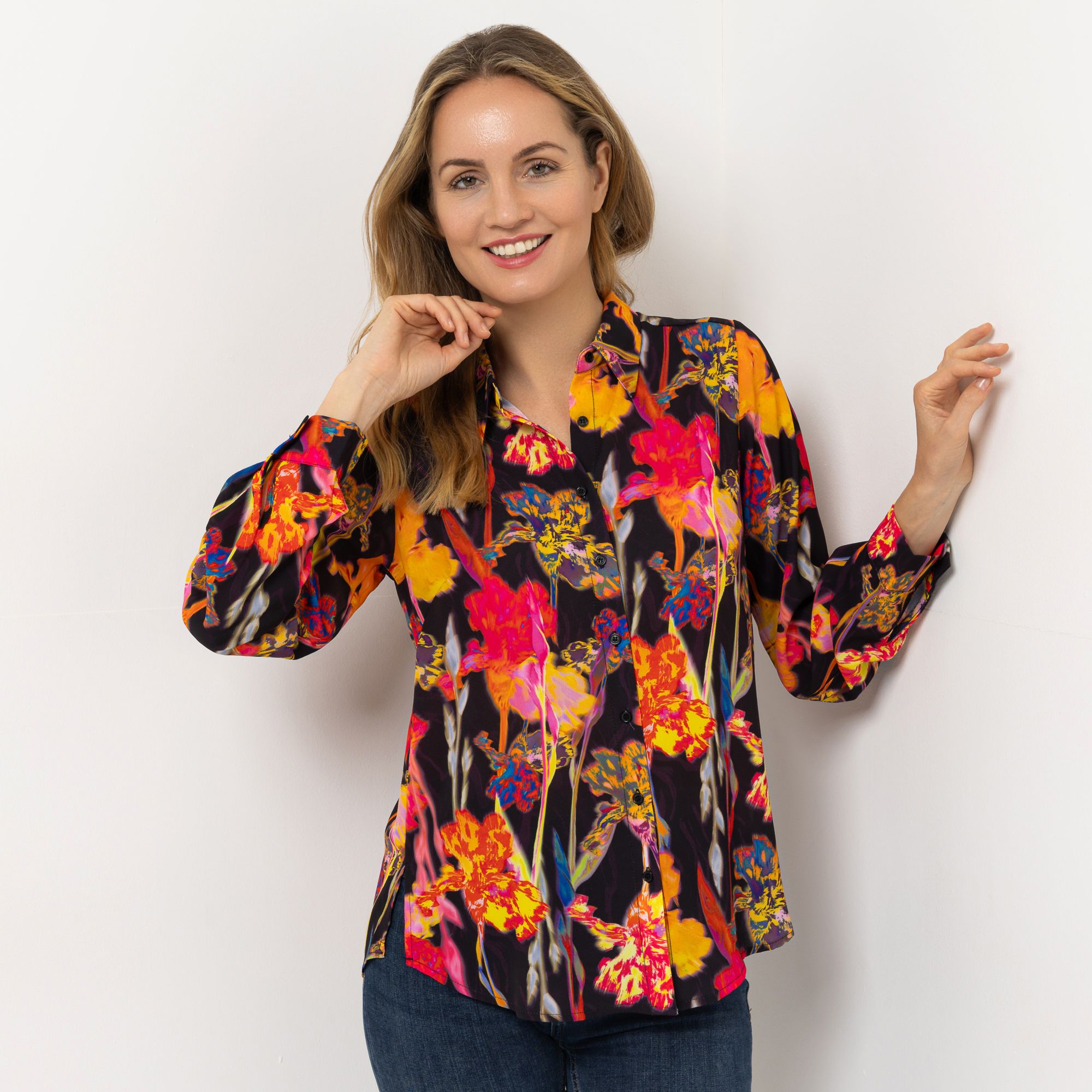 B-Ware DAWID by Dawid Tomaszewski Bluse, Langarm Hemdblusenkragen