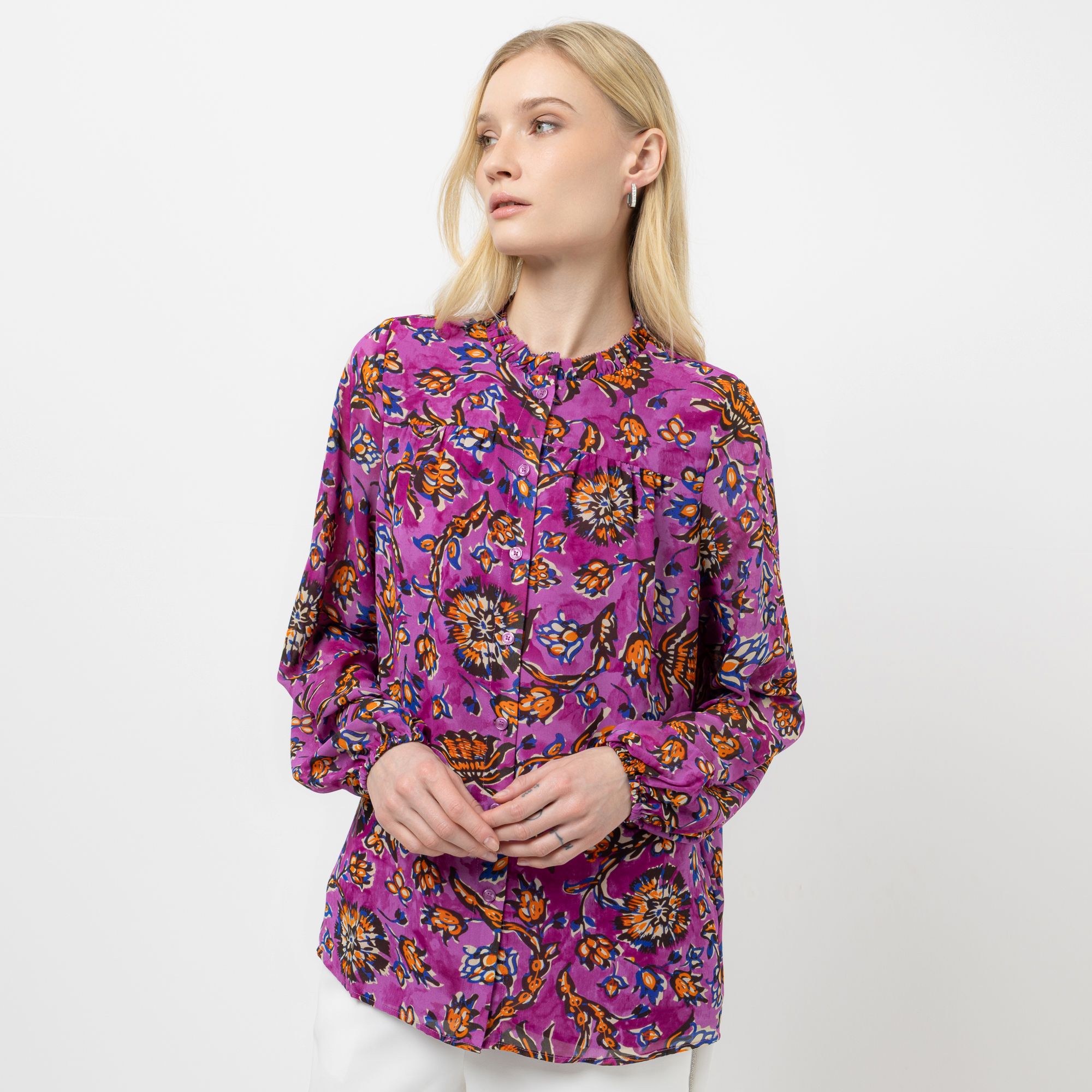 B-Ware STEFFEN SCHRAUT Bluse Java Stehkragen gefütterter Body