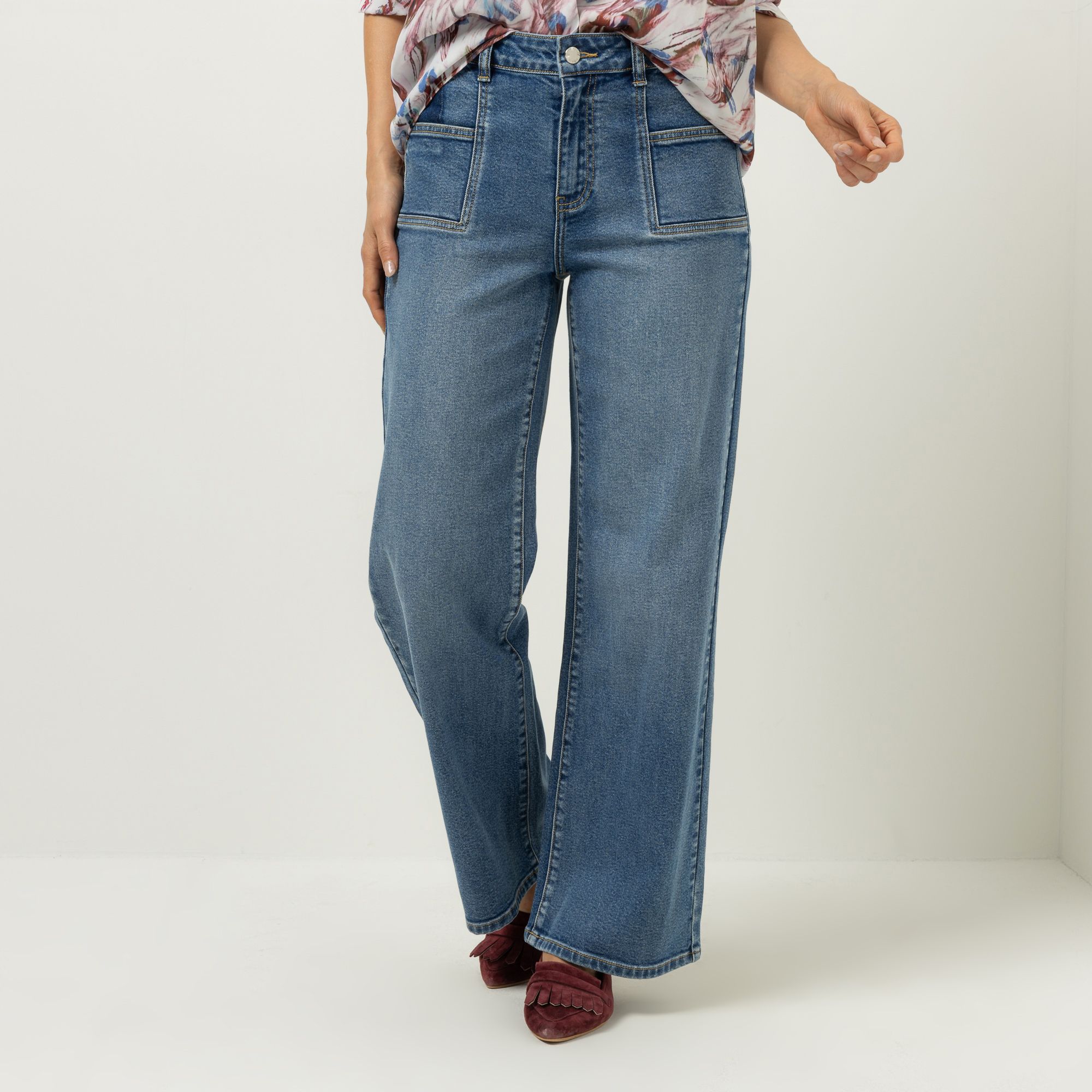 B-Ware KILIAN KERNER SENSES Jeans, lange Form aufgesetzte Taschen Bootcut-Schnitt