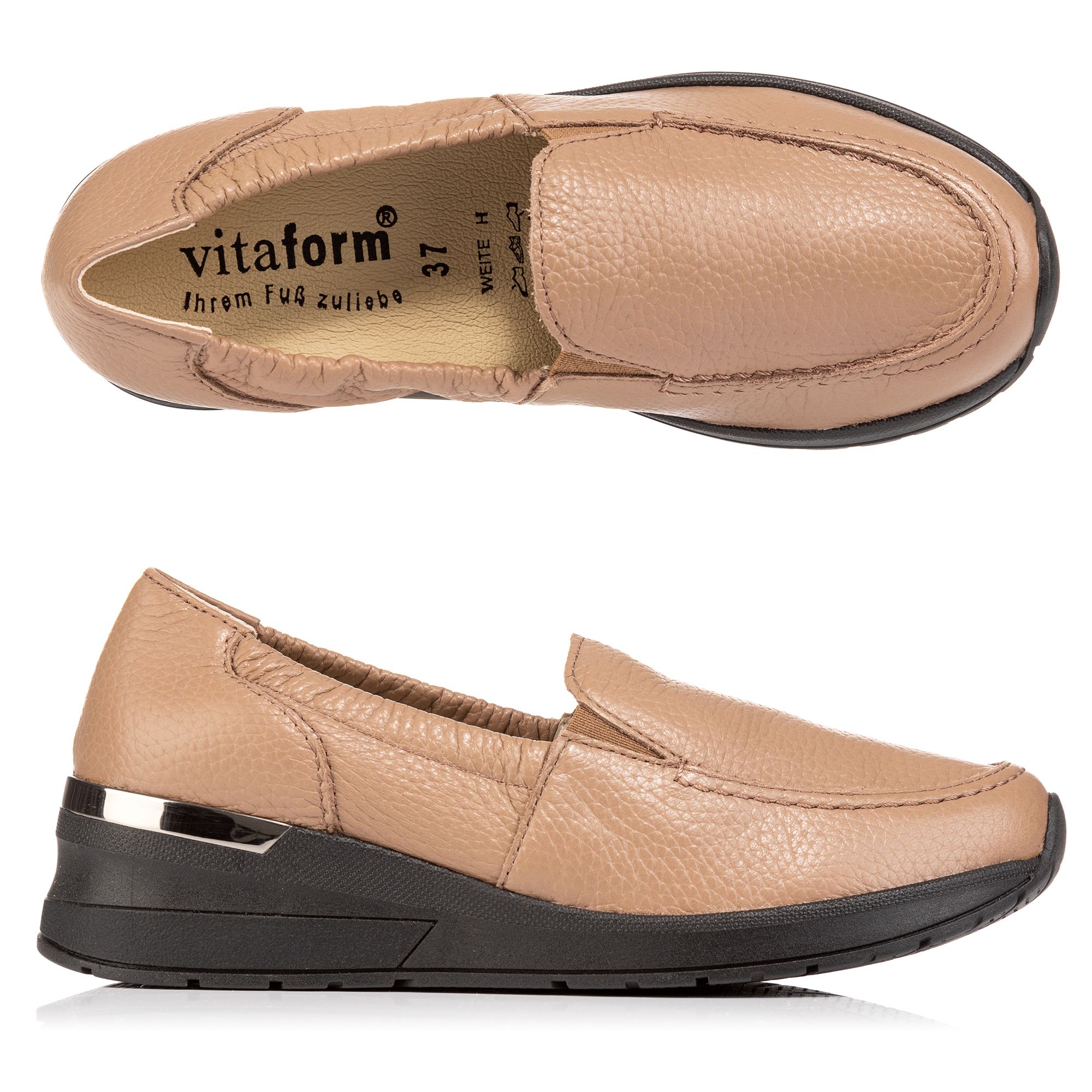 B-Ware VITAFORM Damen-Slipper Hirschleder Shock Absorber