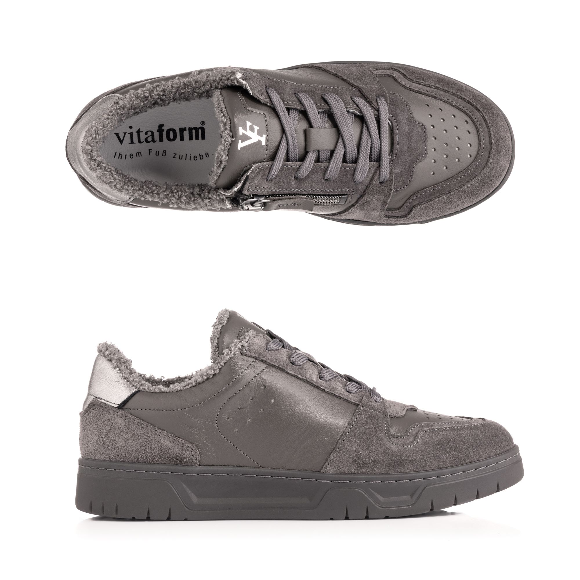 B-Ware VITAFORM Damen-Sneaker echt Leder Teddyfell