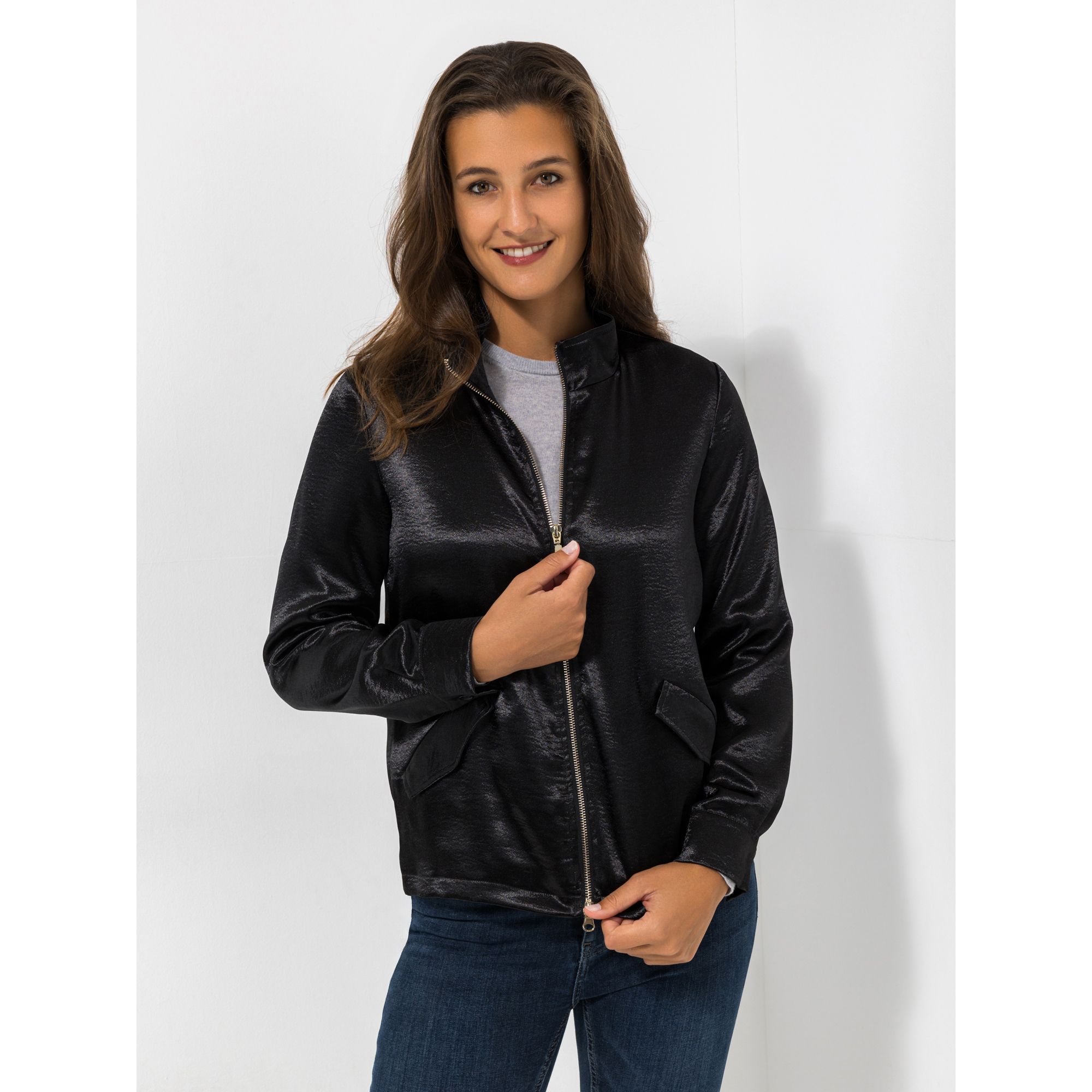 B-Ware VIA MILANO Jacke, 1/1-Arm 2 Pattentaschen Manschetten