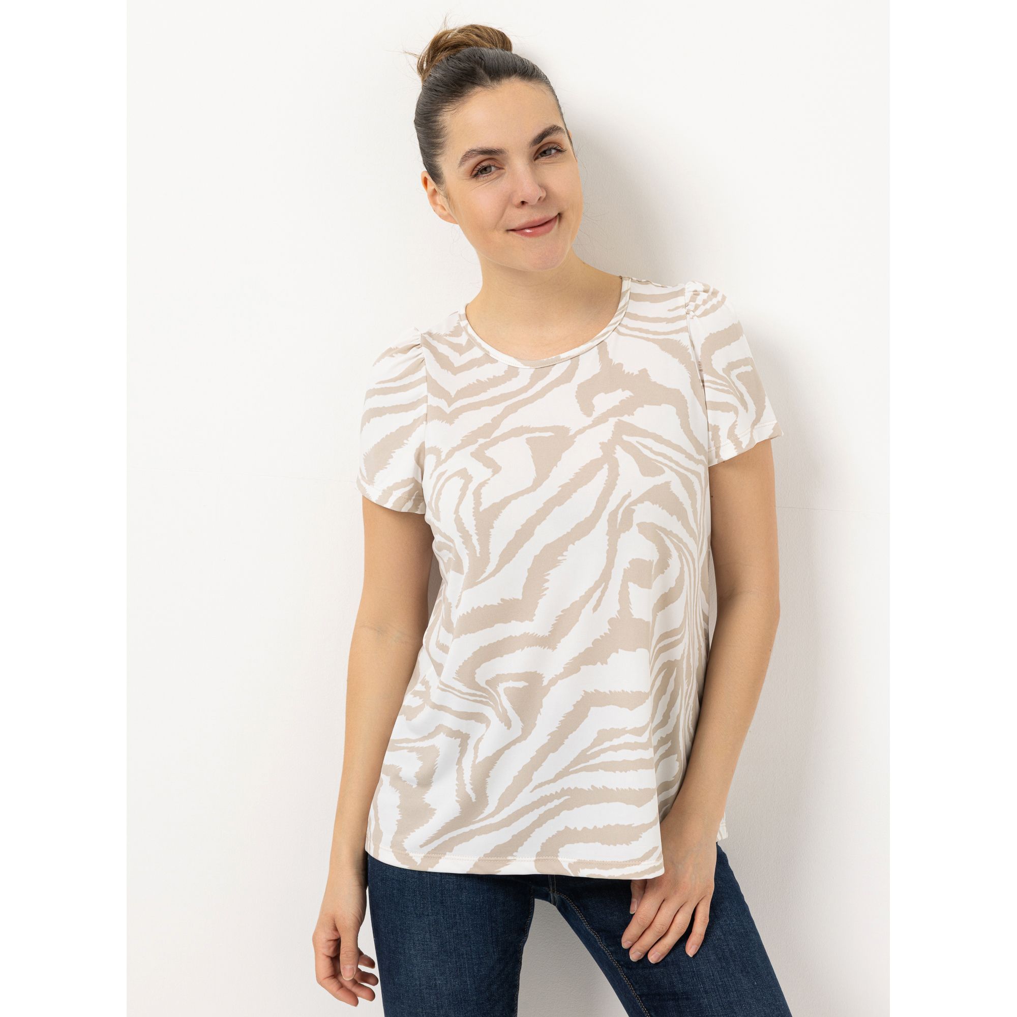 B-Ware KIM & CO. Shirt, 1/2-Arm Brazil Knit Jersey Rundhalsausschnitt