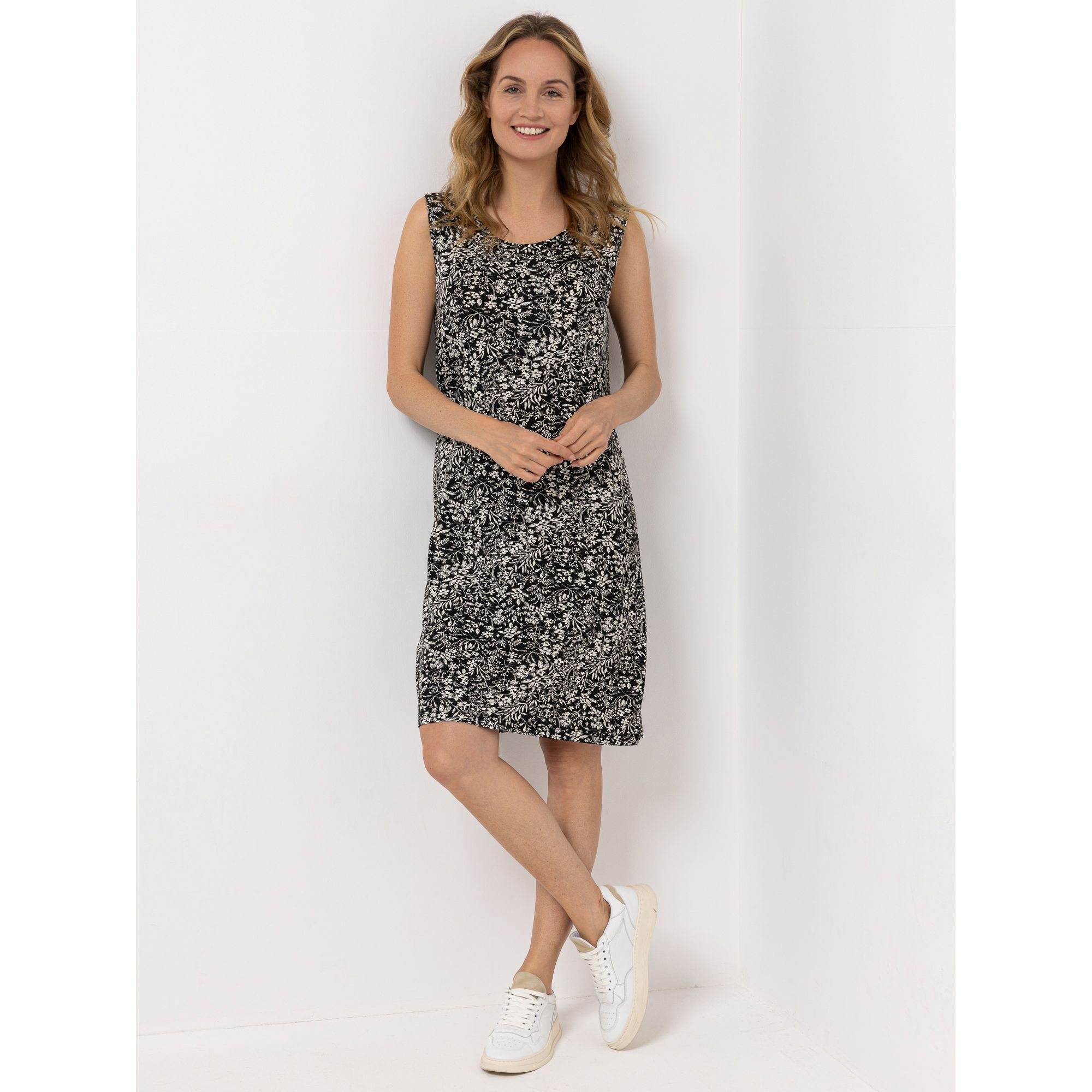 B-Ware DENIM & CO. Kleid, ärmellos Jersey Rundalsausschnitt