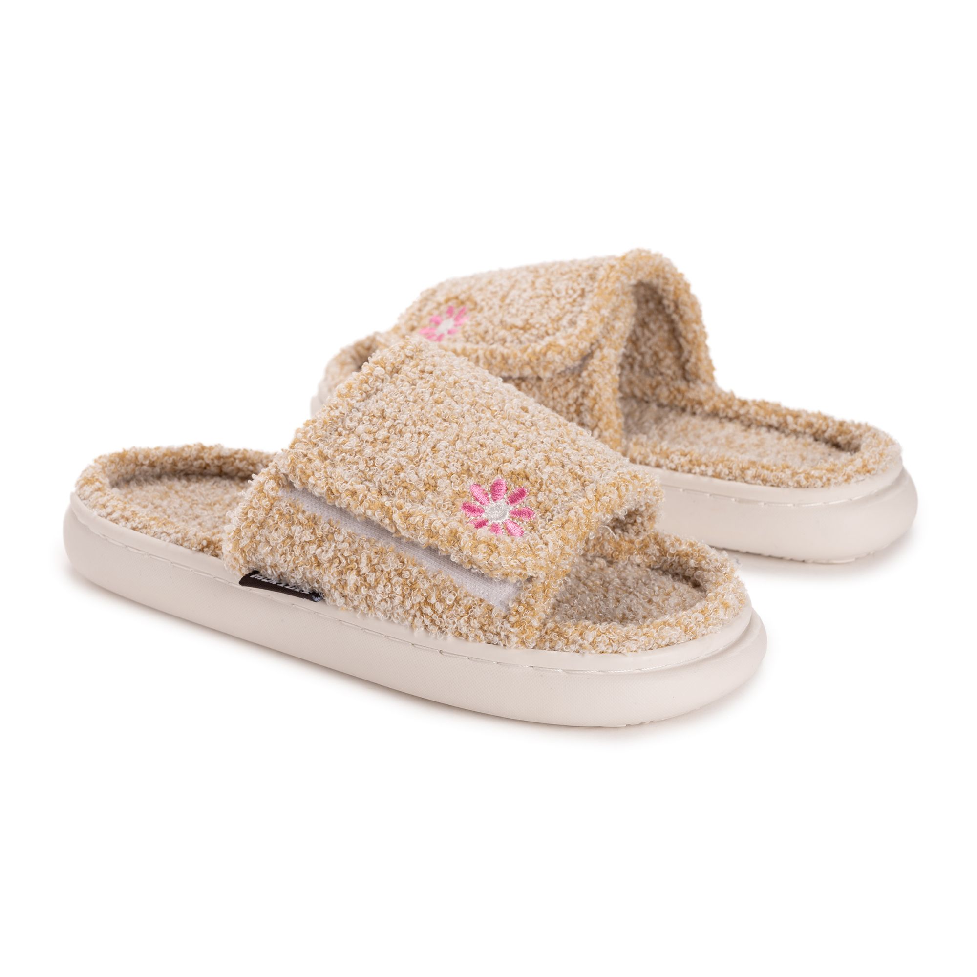 B-Ware MUK LUKs Damen-Pantolette Klettverschluß Komfort-Fußbett