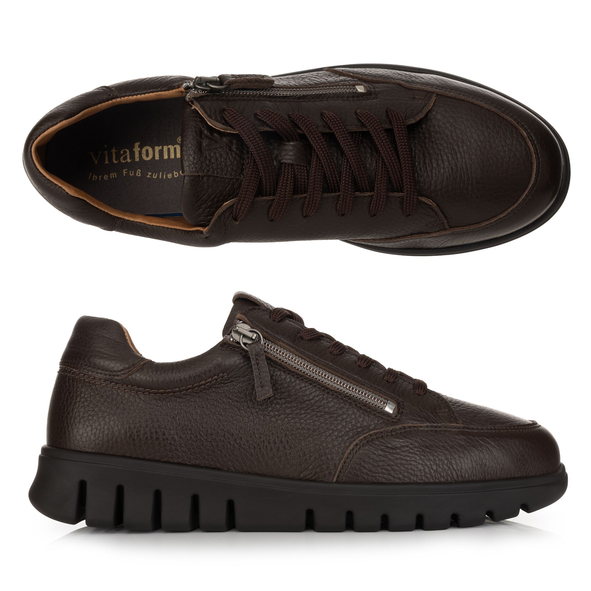 B-Ware VITAFORM Herren-Sneaker Hirschleder Reißverschluss