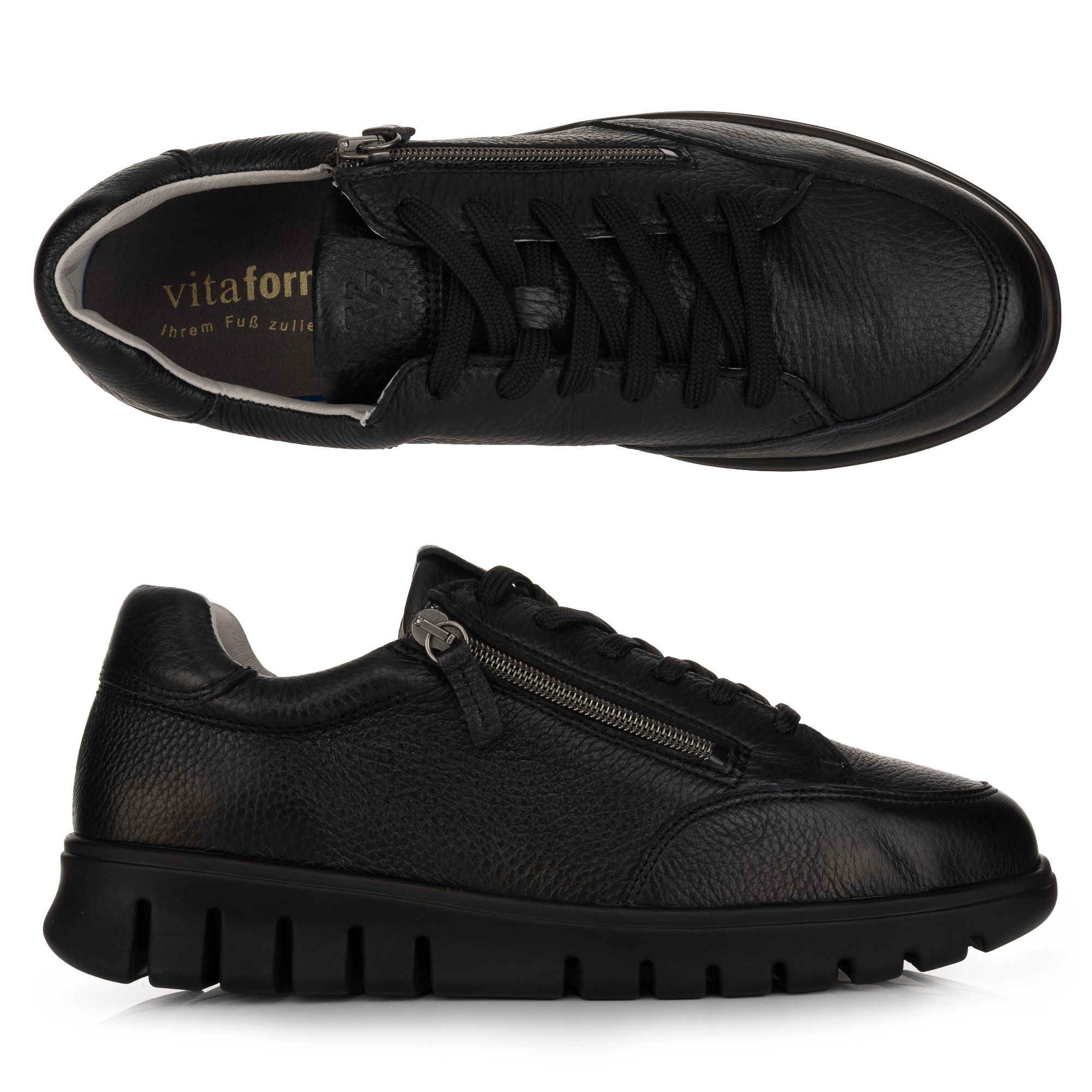 B-Ware VITAFORM Herren-Sneaker Hirschleder Reißverschluss