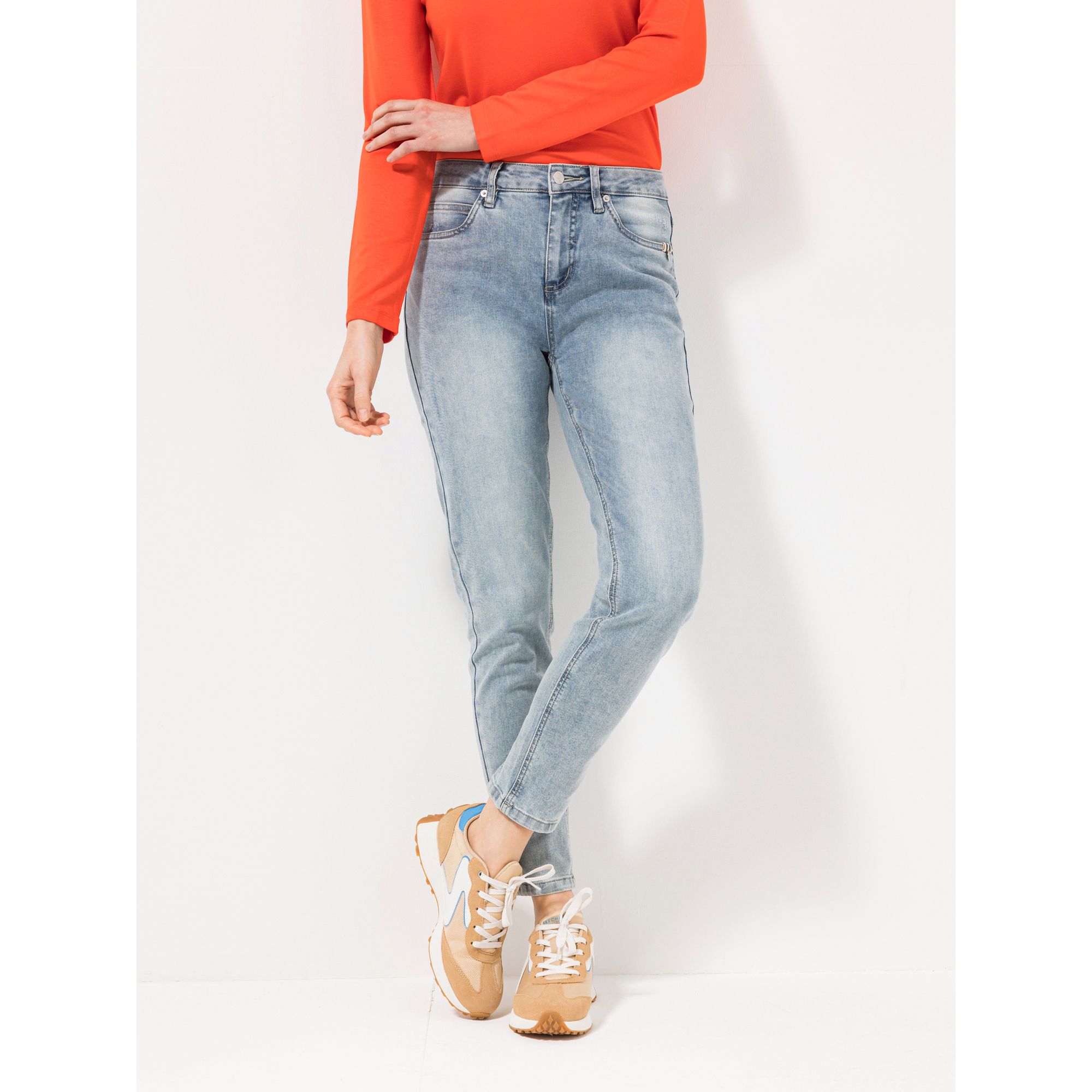 B-Ware STRANDFEIN Jeanshose 5-Pocket Style knöchellang