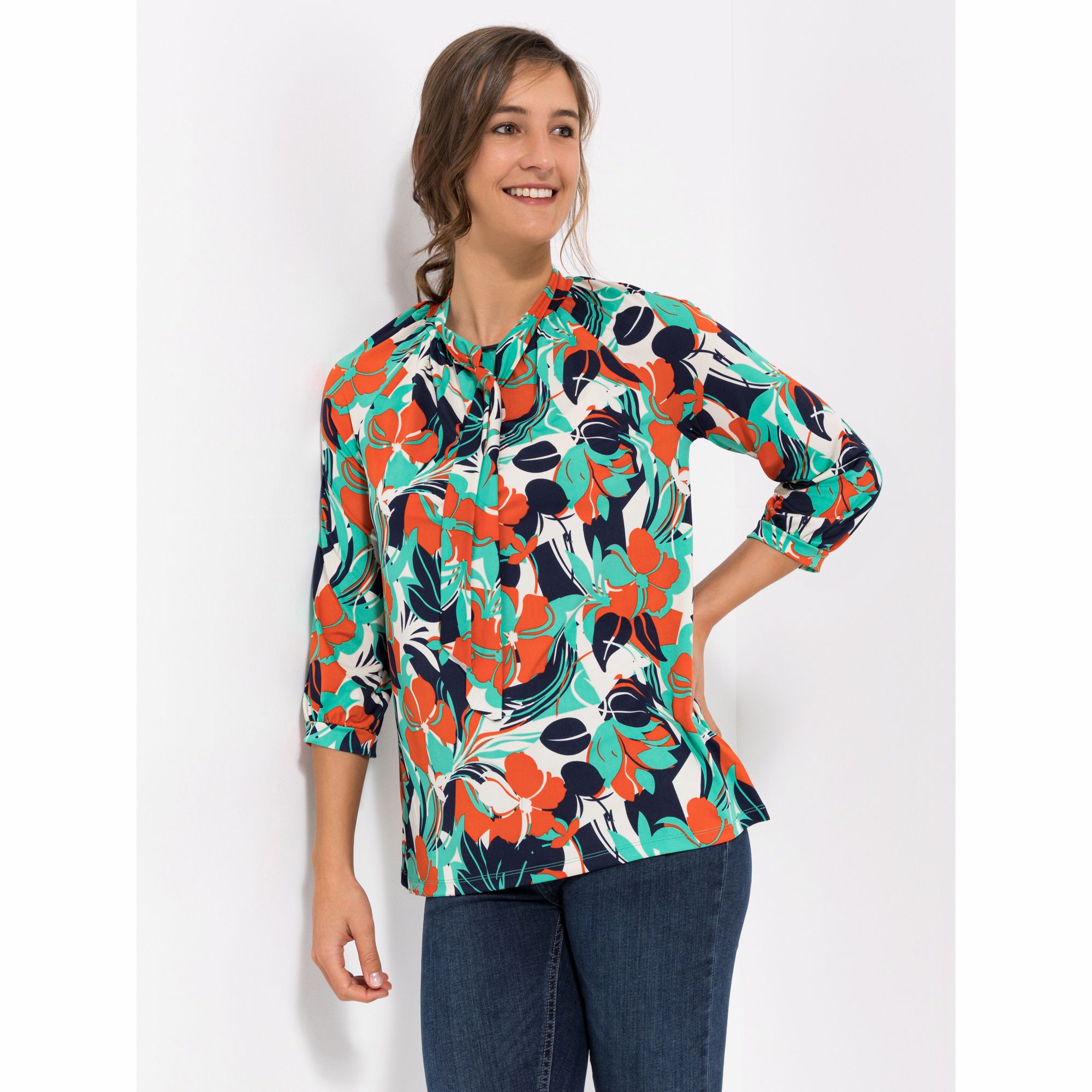 B-Ware Kim & Co. Shirt, 3/4-Arm Brazil Knit Jersey Bindeband