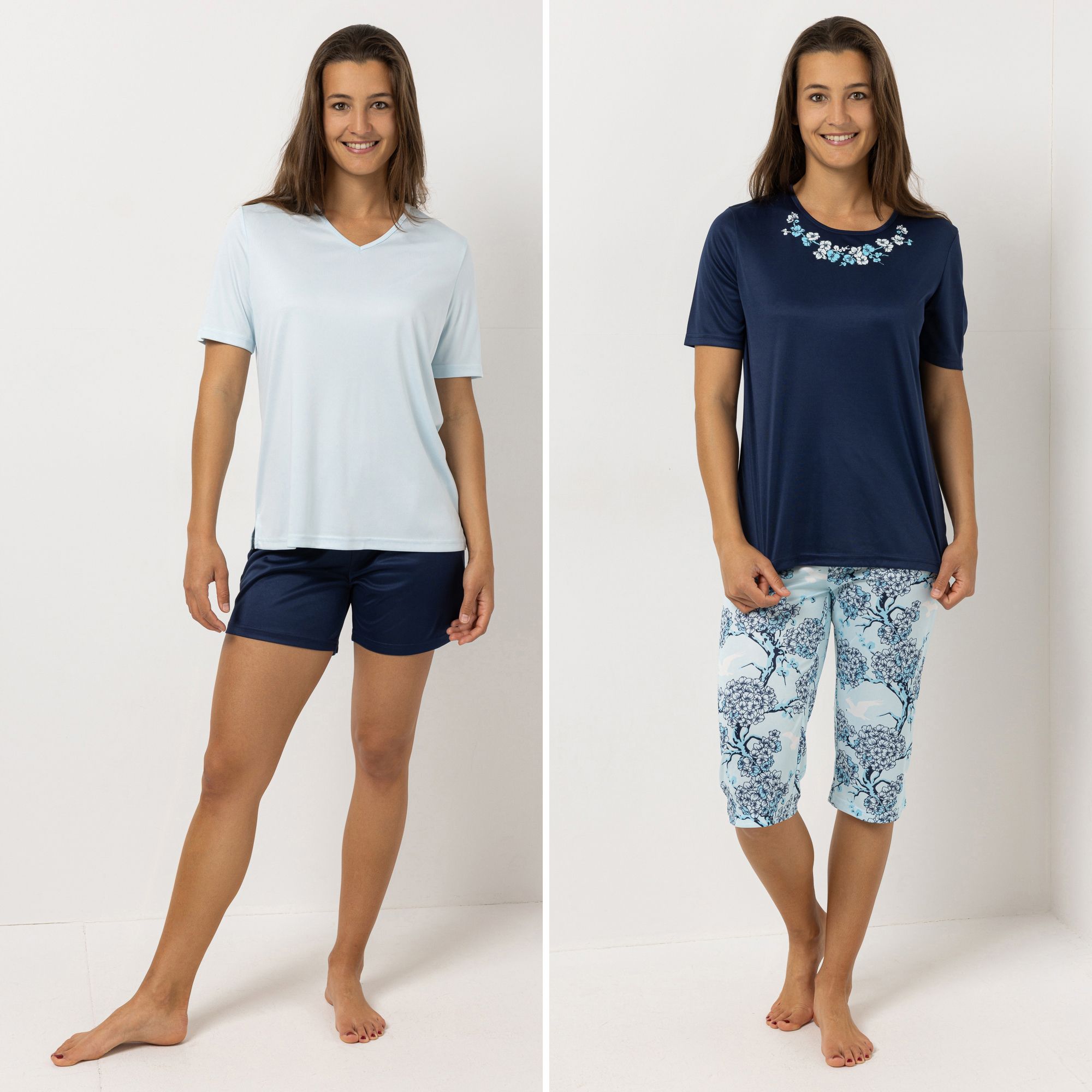 B-Ware LITTLE ROSE 2 Pyjama-Sets Mikrofaser 1/2-Arm