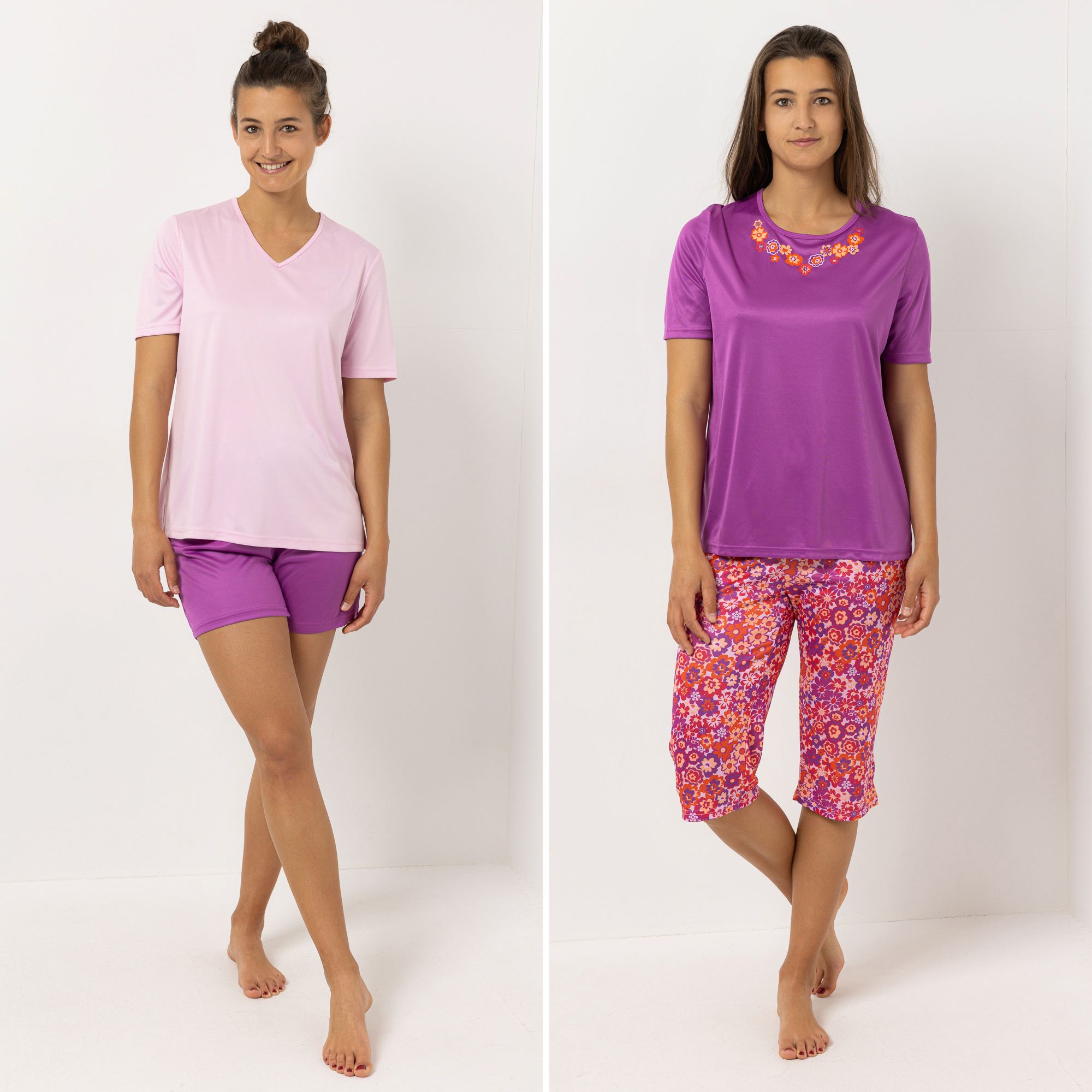 B-Ware LITTLE ROSE 2 Pyjama-Sets Mikrofaser 1/2-Arm