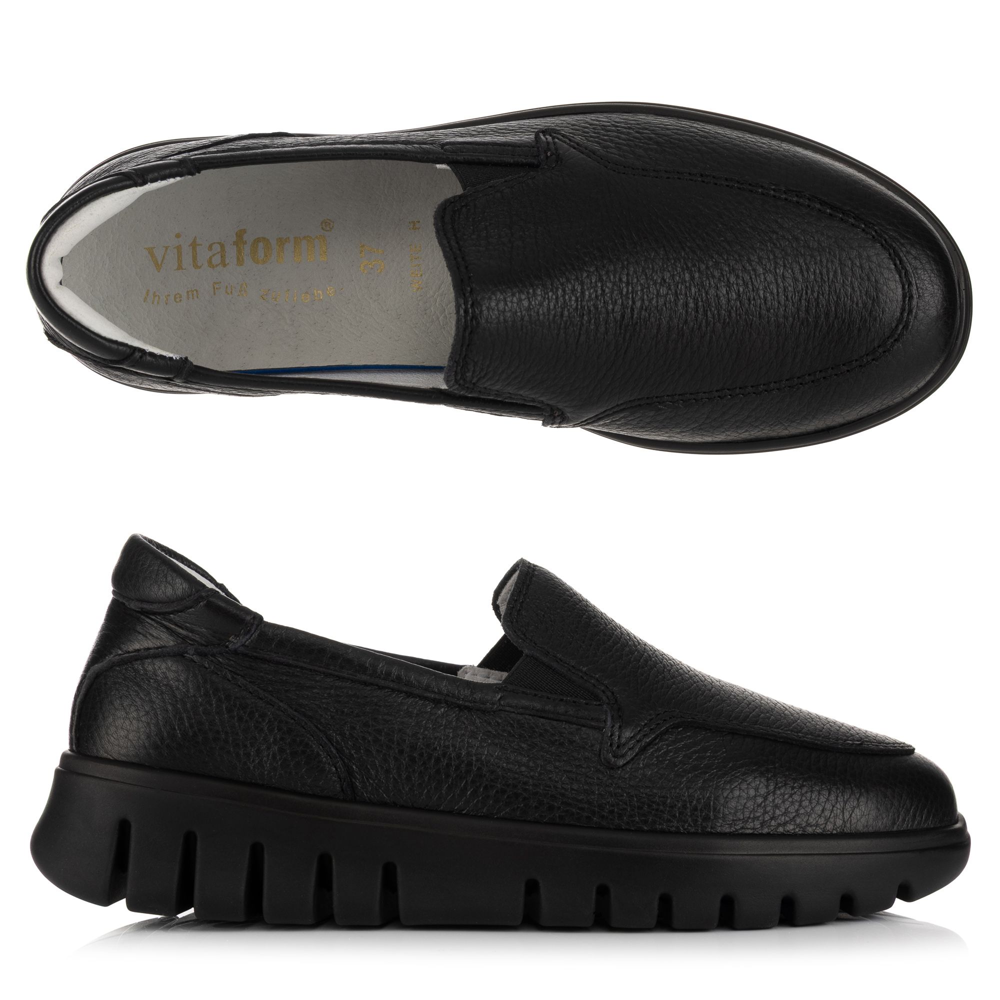 B-Ware VITAFORM Damen-Slipper Hirschleder flexible Leichtsohle