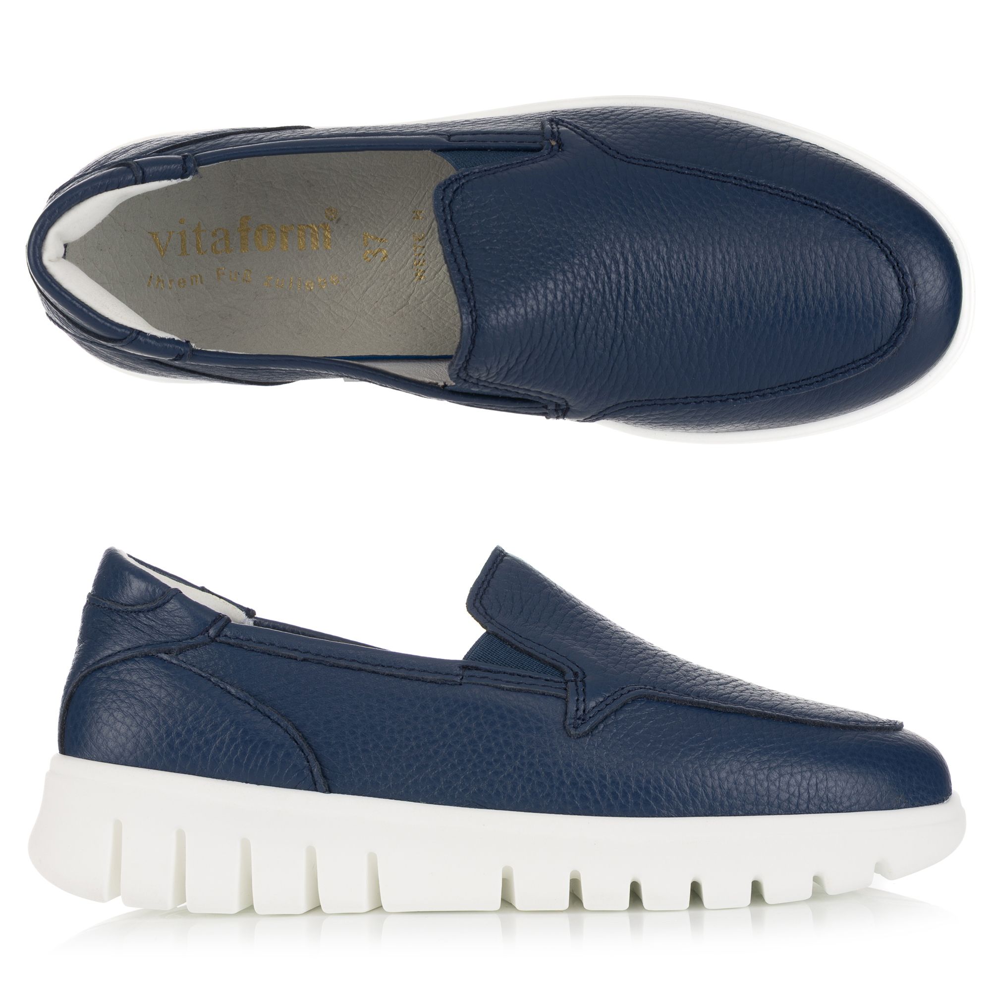 B-Ware VITAFORM Damen-Slipper Hirschleder flexible Leichtsohle