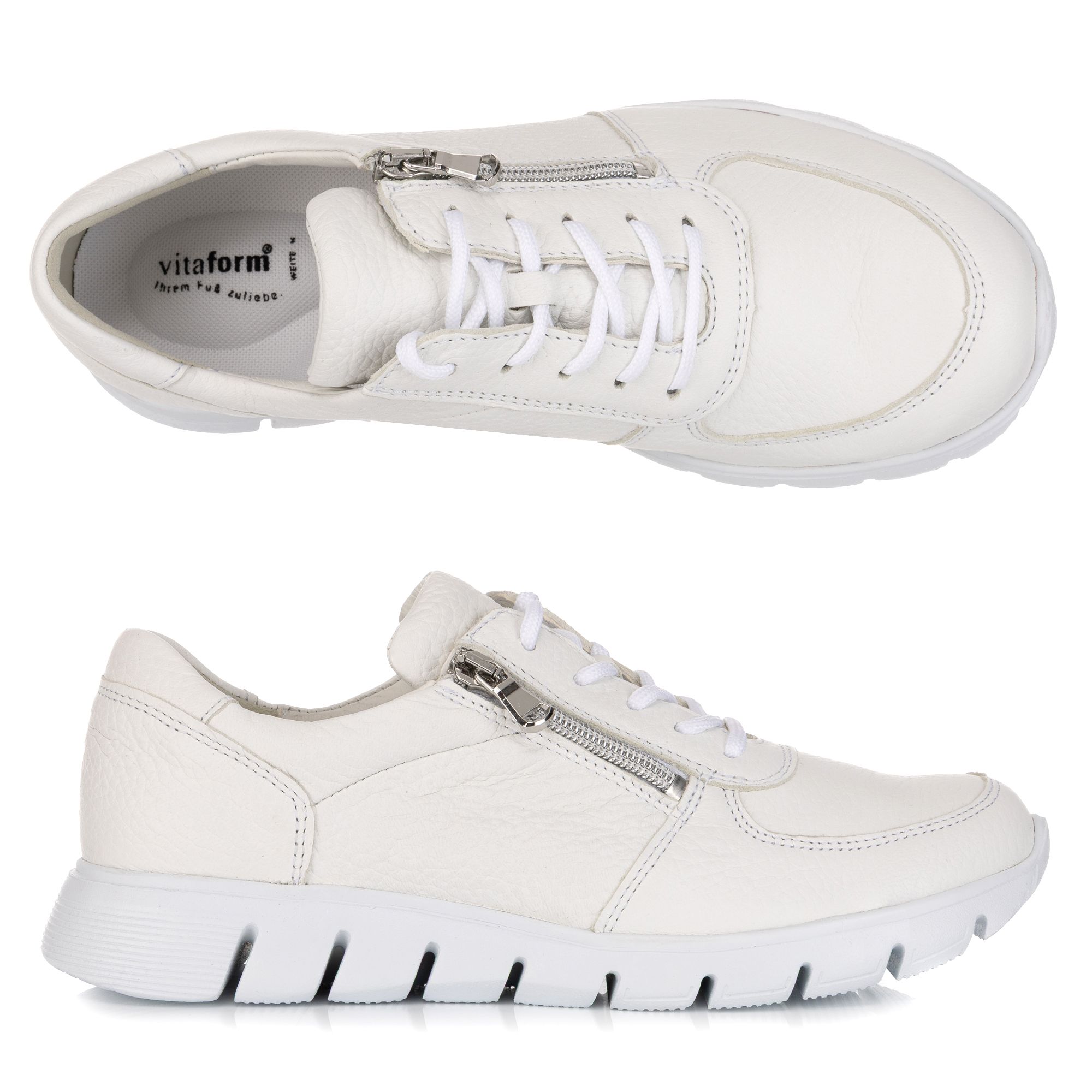 B-Ware VITAFORM Damen-Sneaker Hirschleder Reißverschluss