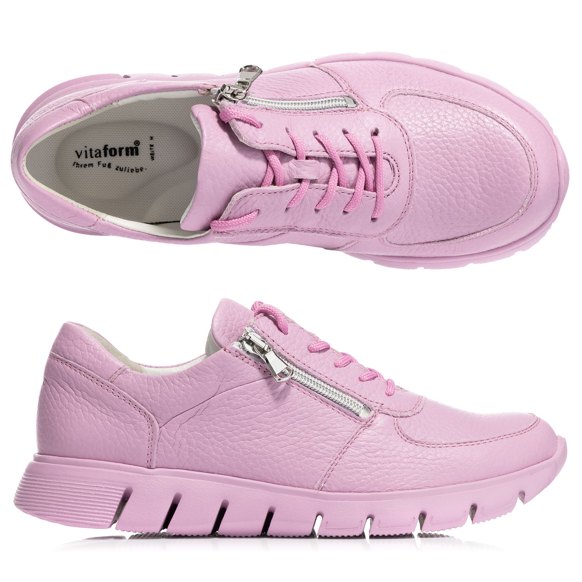 B-Ware VITAFORM Damen-Sneaker Hirschleder Reißverschluss