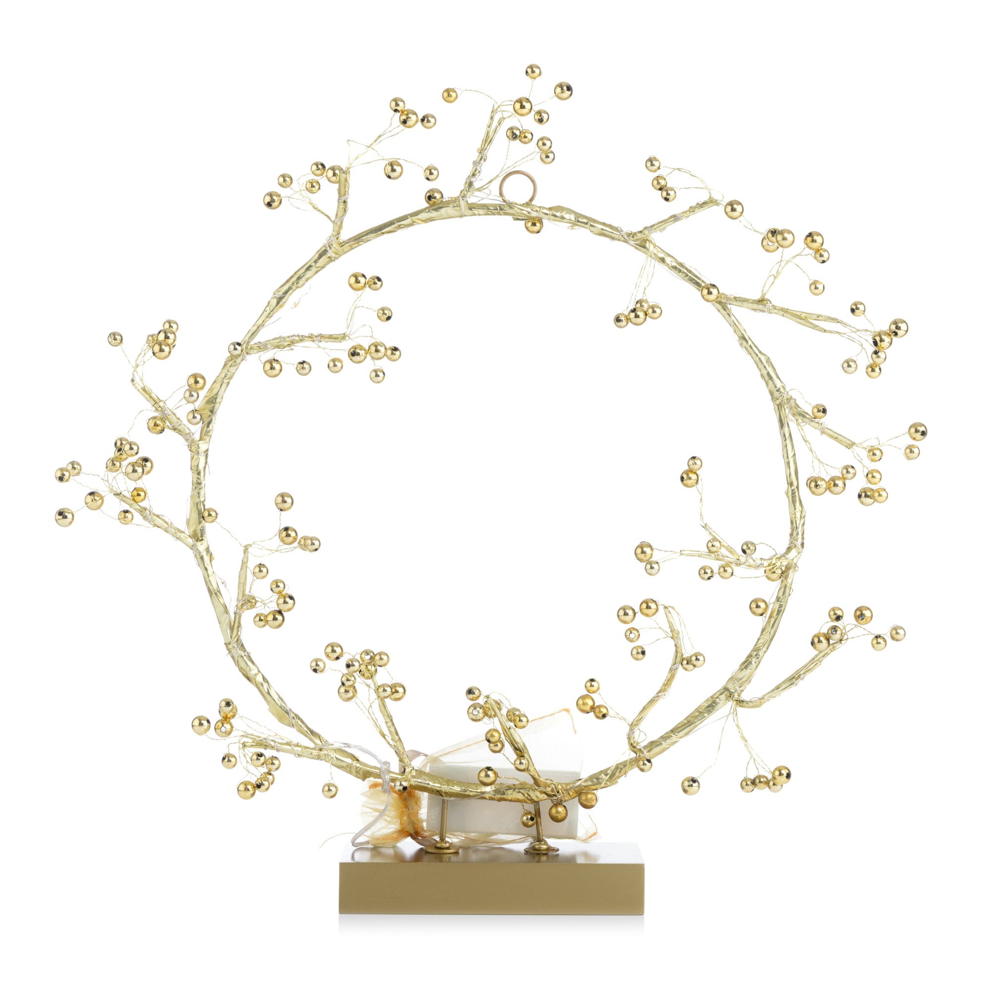 B-Ware LUMIDA Xmas LED-Lichterrring mit Perlen 6h-Timerfunktion