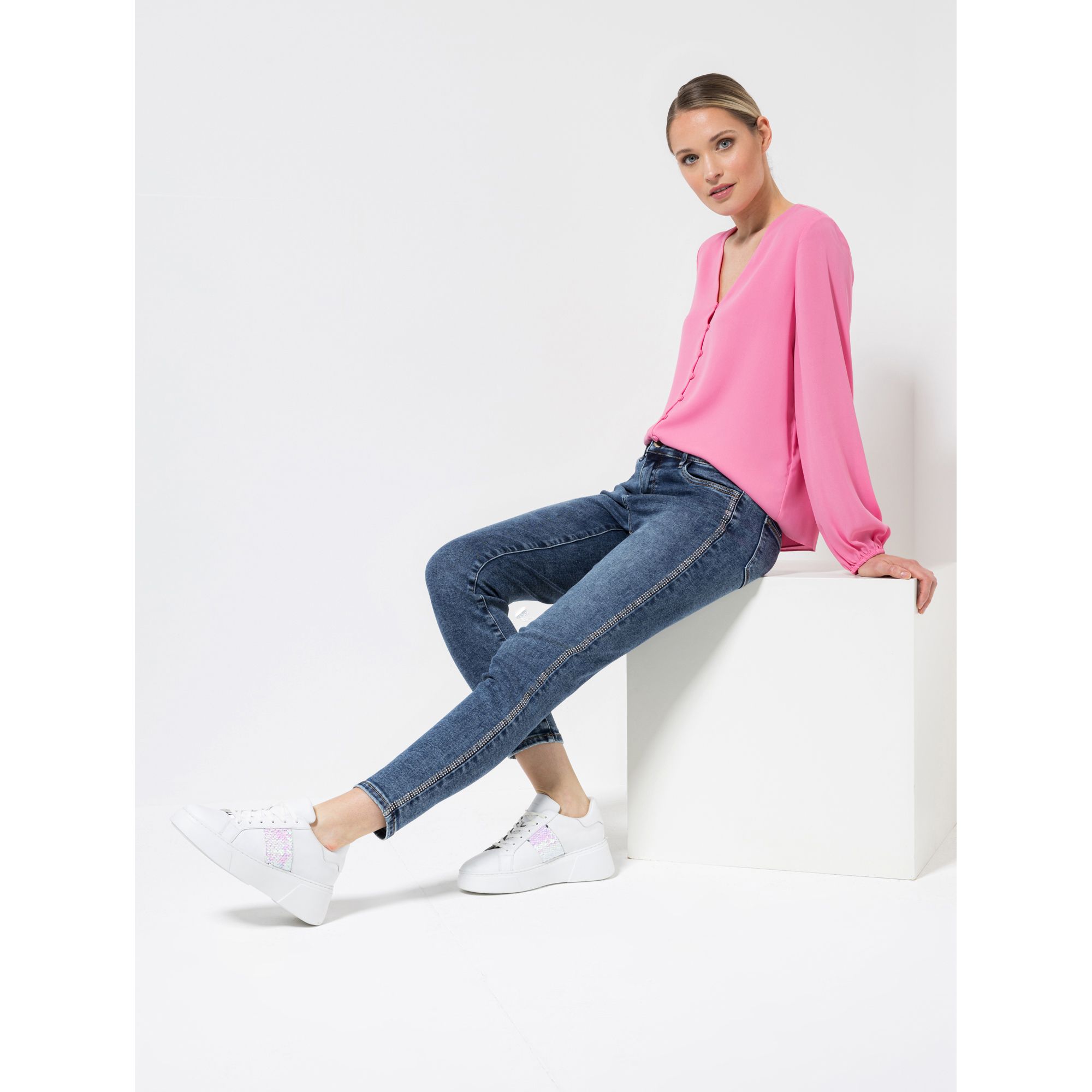 B-Ware STEFFEN SCHRAUT Jeans, knöchellang 5-Pocket-Style mit Strasssteinen