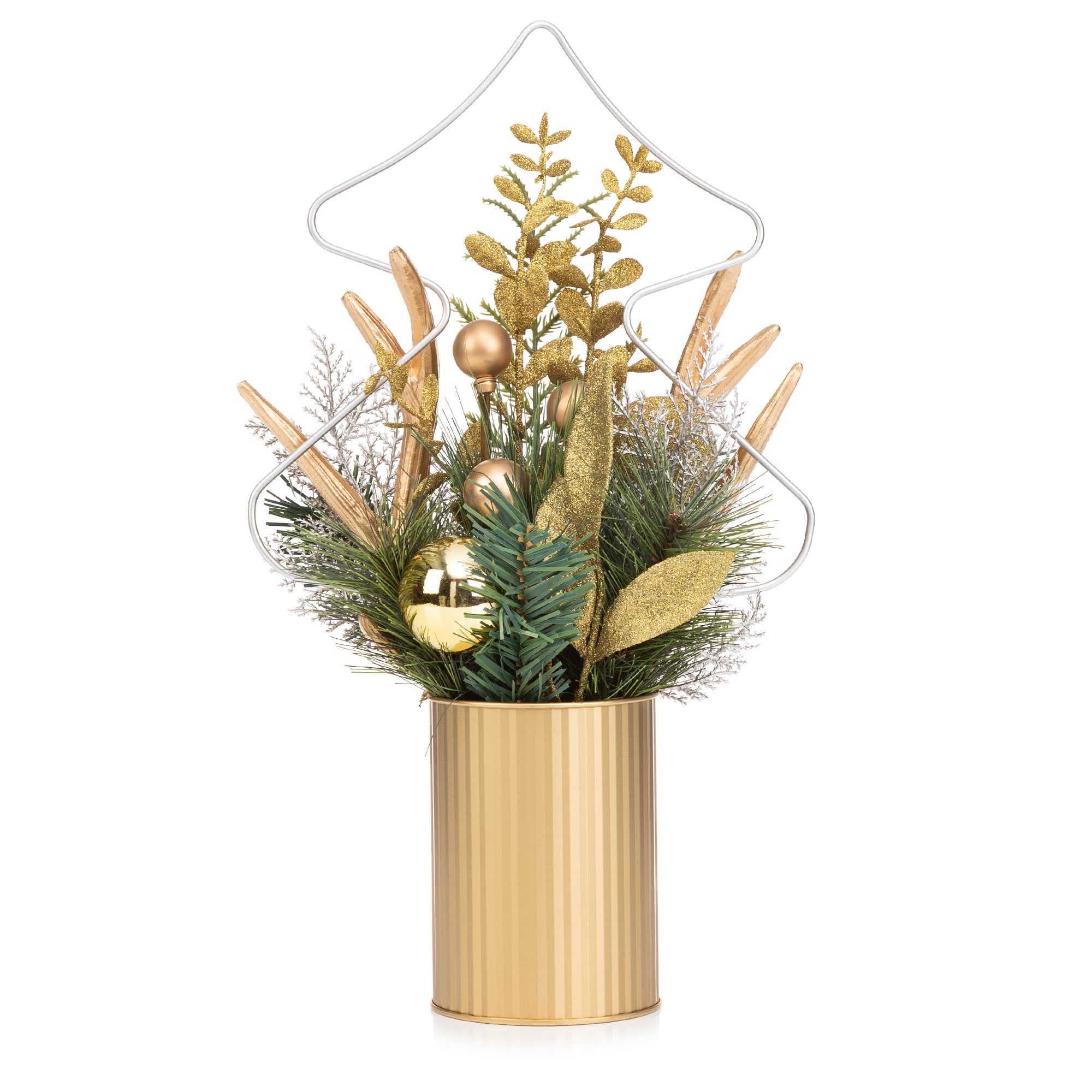 B-Ware ABELLA Flora künstl. Arrangement weihnachtlich Polyresin-Gefäß