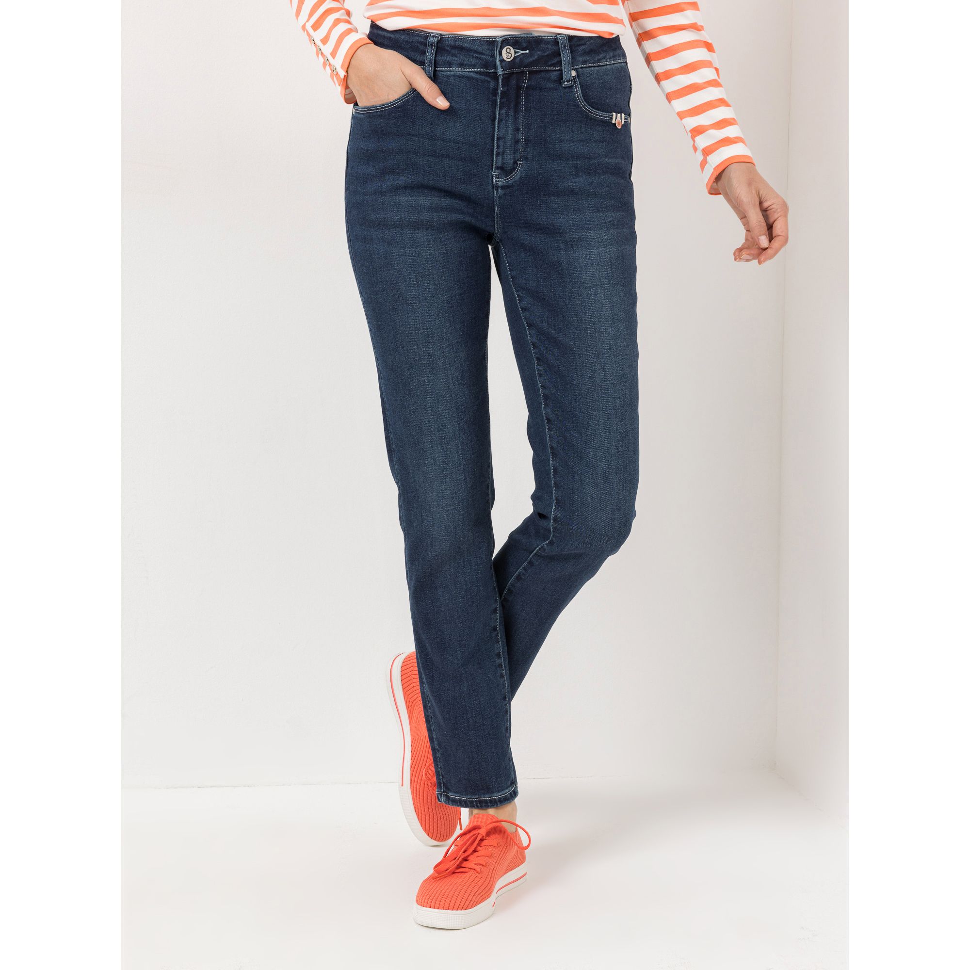 B-Ware STRANDFEIN Jeanshose Sue Five Pocket Form schmales Bein