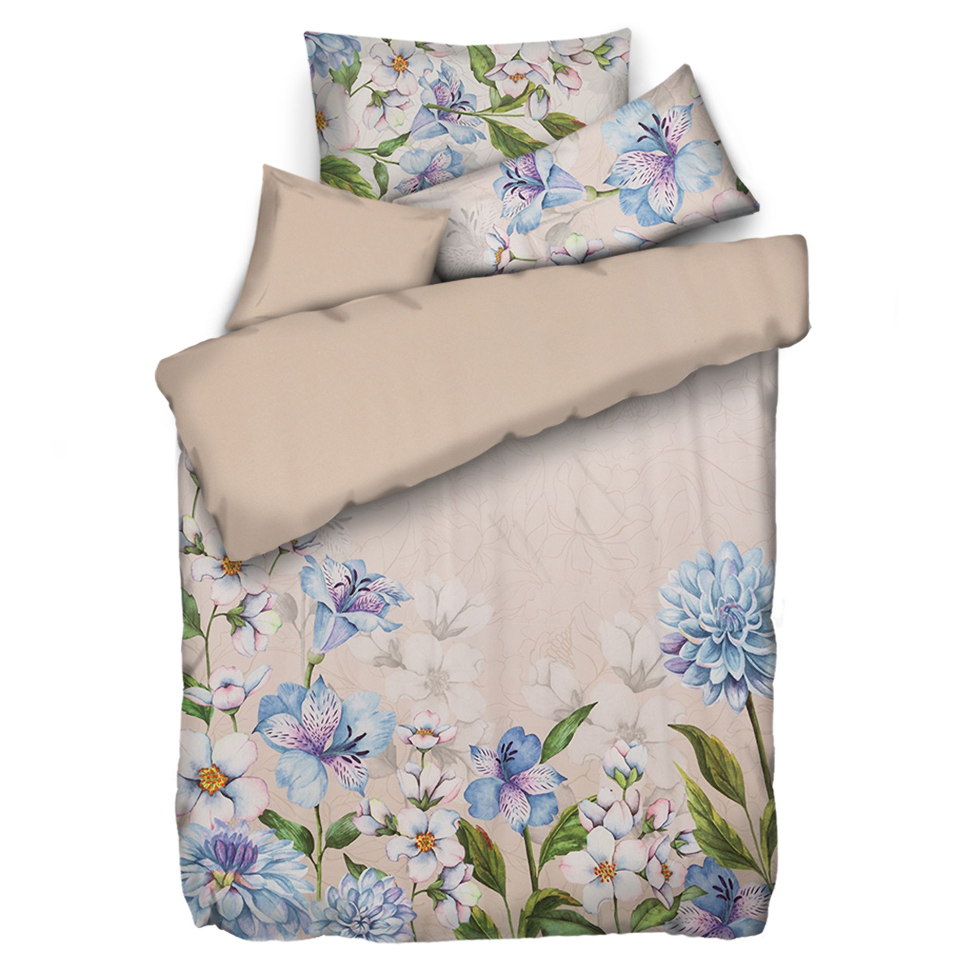 B-Ware JERYMOOD Wendebettwäsche blumiger Sommer Einzelbett, 4tlg.