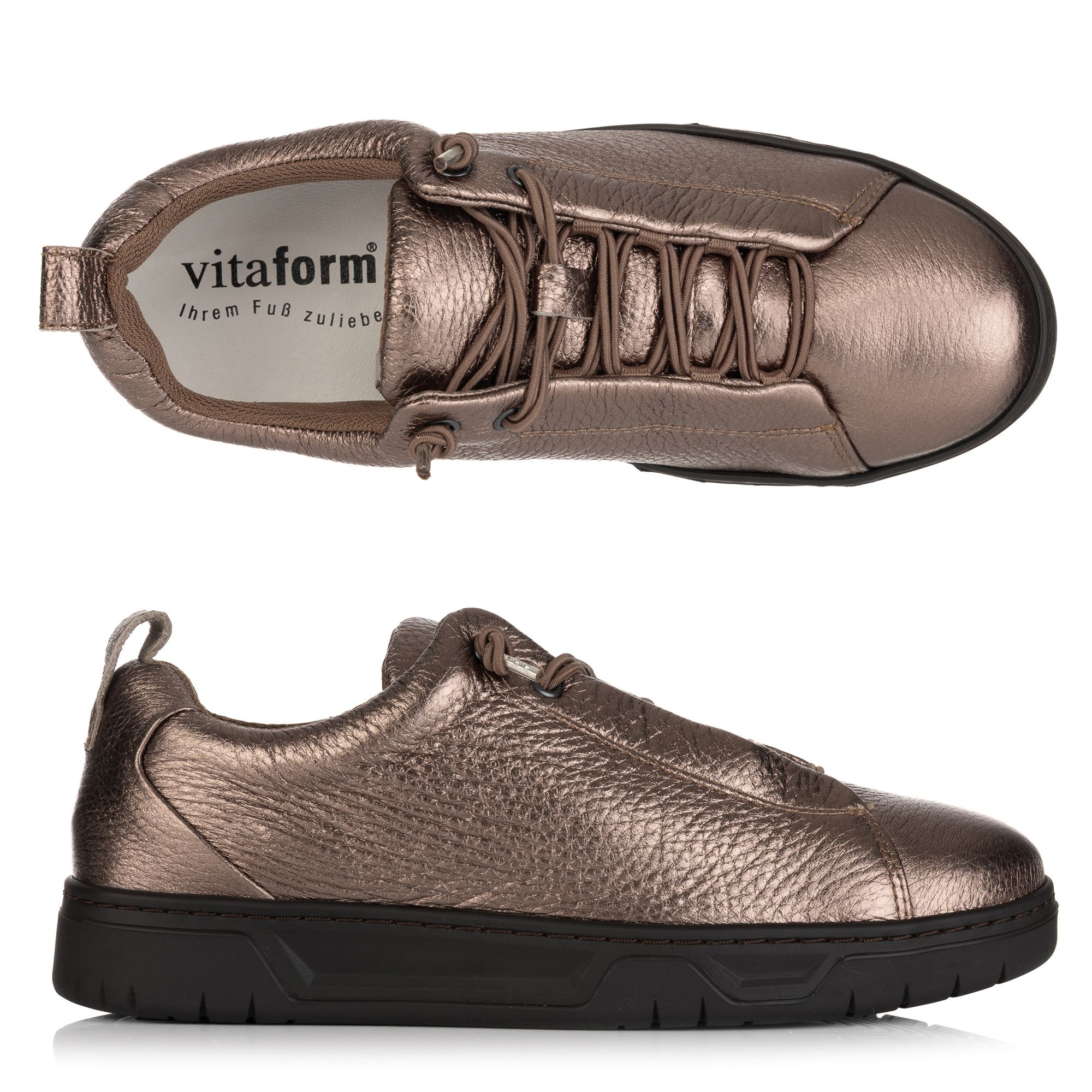 B-Ware VITAFORM Damen- Sneaker Hirschleder Bungee- Schnürung