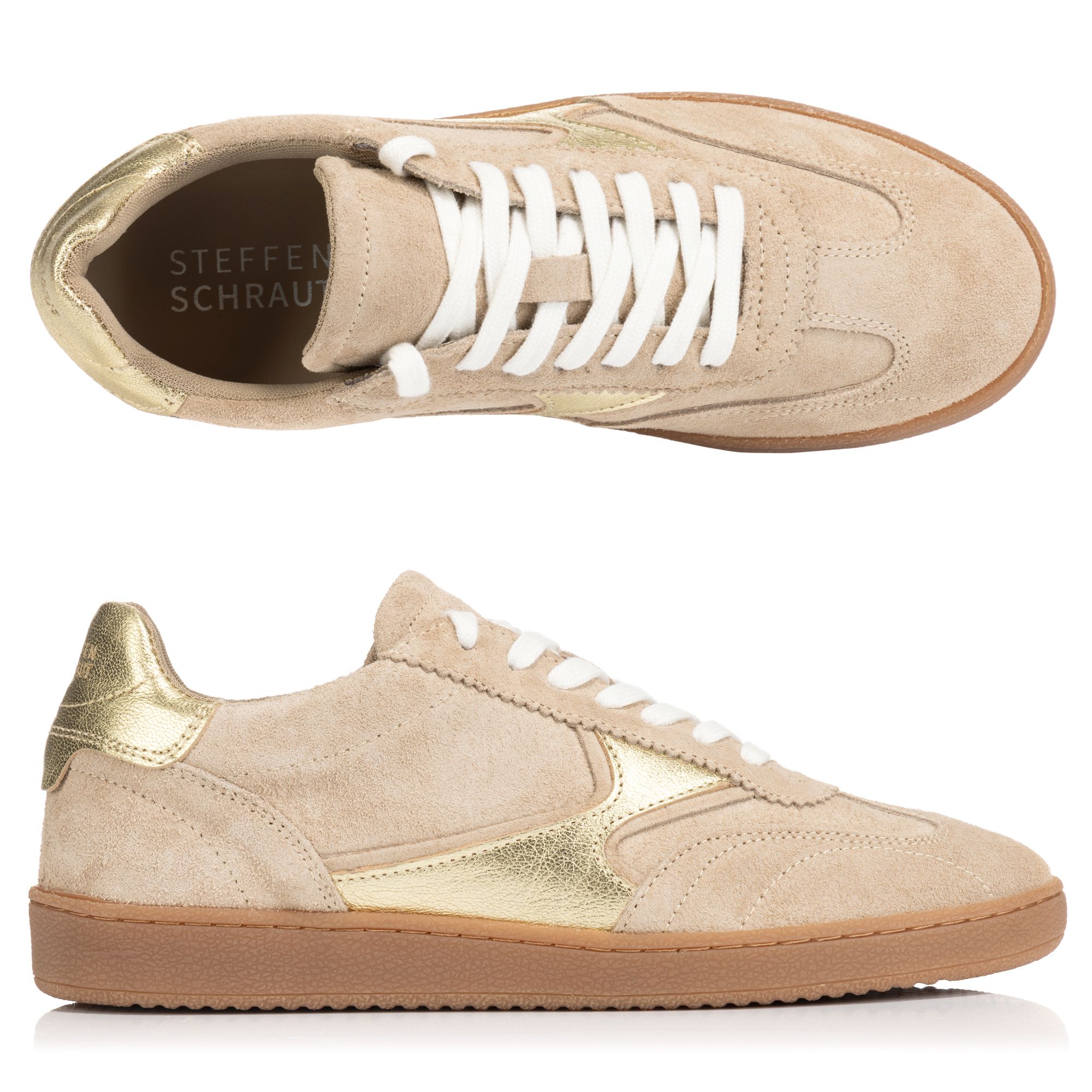 B-Ware STEFFEN SCHRAUT Damen-Sneaker Wildleder Metallic- Optik