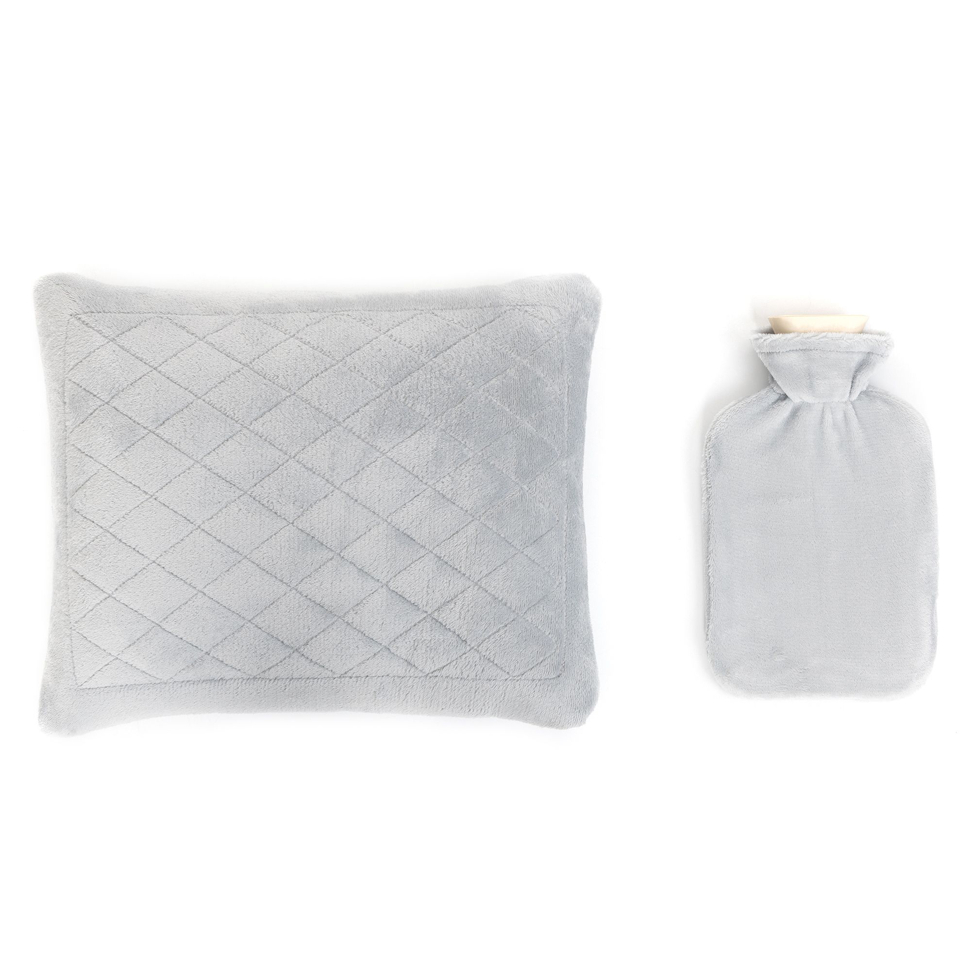 B-Ware GOLDWOLKE Wärmflaschenkissen Chinchilla Diamantsteppung