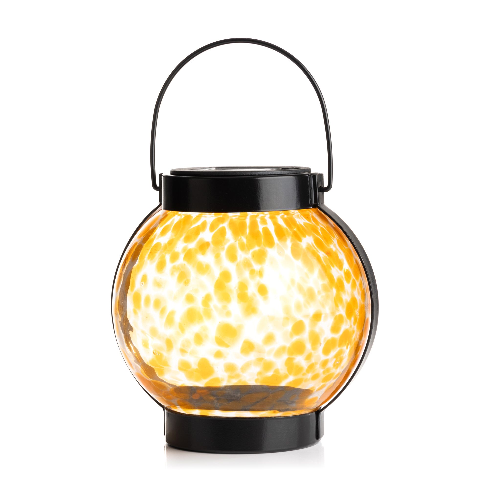 B-Ware LUMIDA Garden Solar-Laterne Designglas warmweiße LED