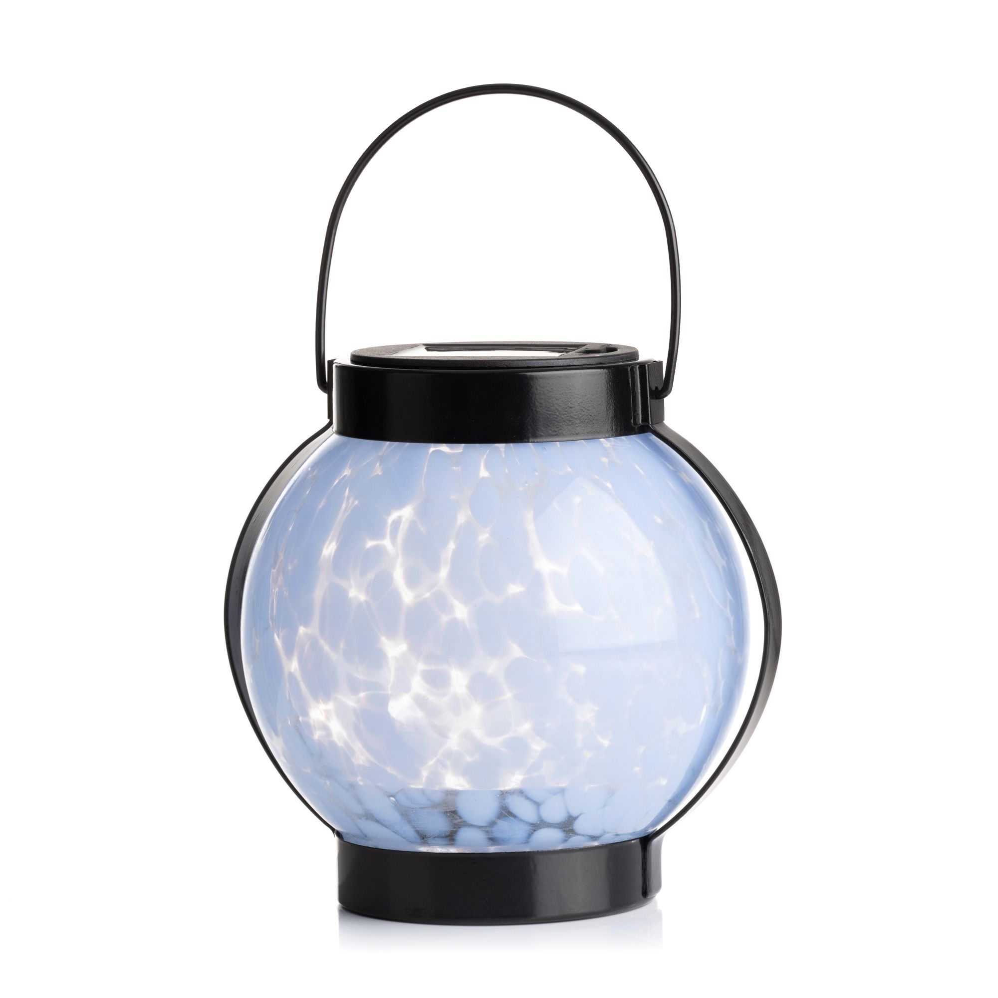 B-Ware LUMIDA Garden Solar-Laterne Designglas warmweiße LED