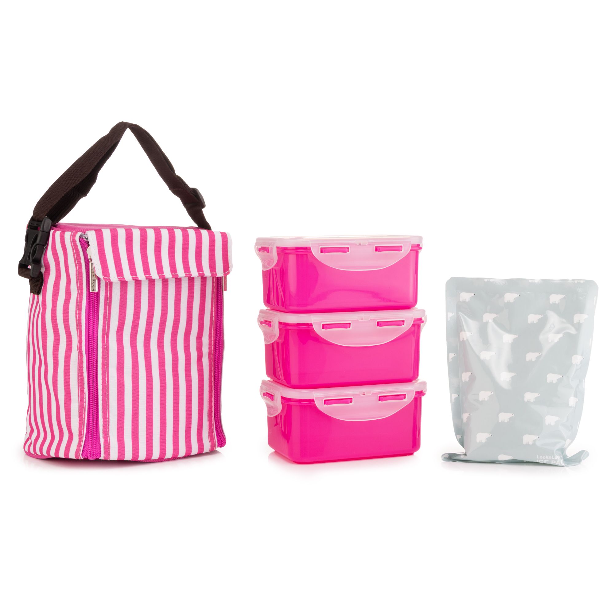 B-Ware LocknLock 3 Frischhaltedosen je 600ml inkl. Kühltasche & Kühlpack