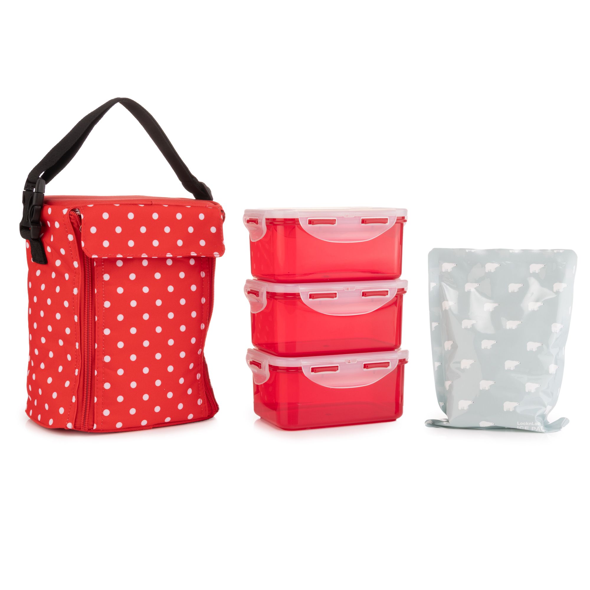 B-Ware LocknLock 3 Frischhaltedosen je 600ml inkl. Kühltasche & Kühlpack