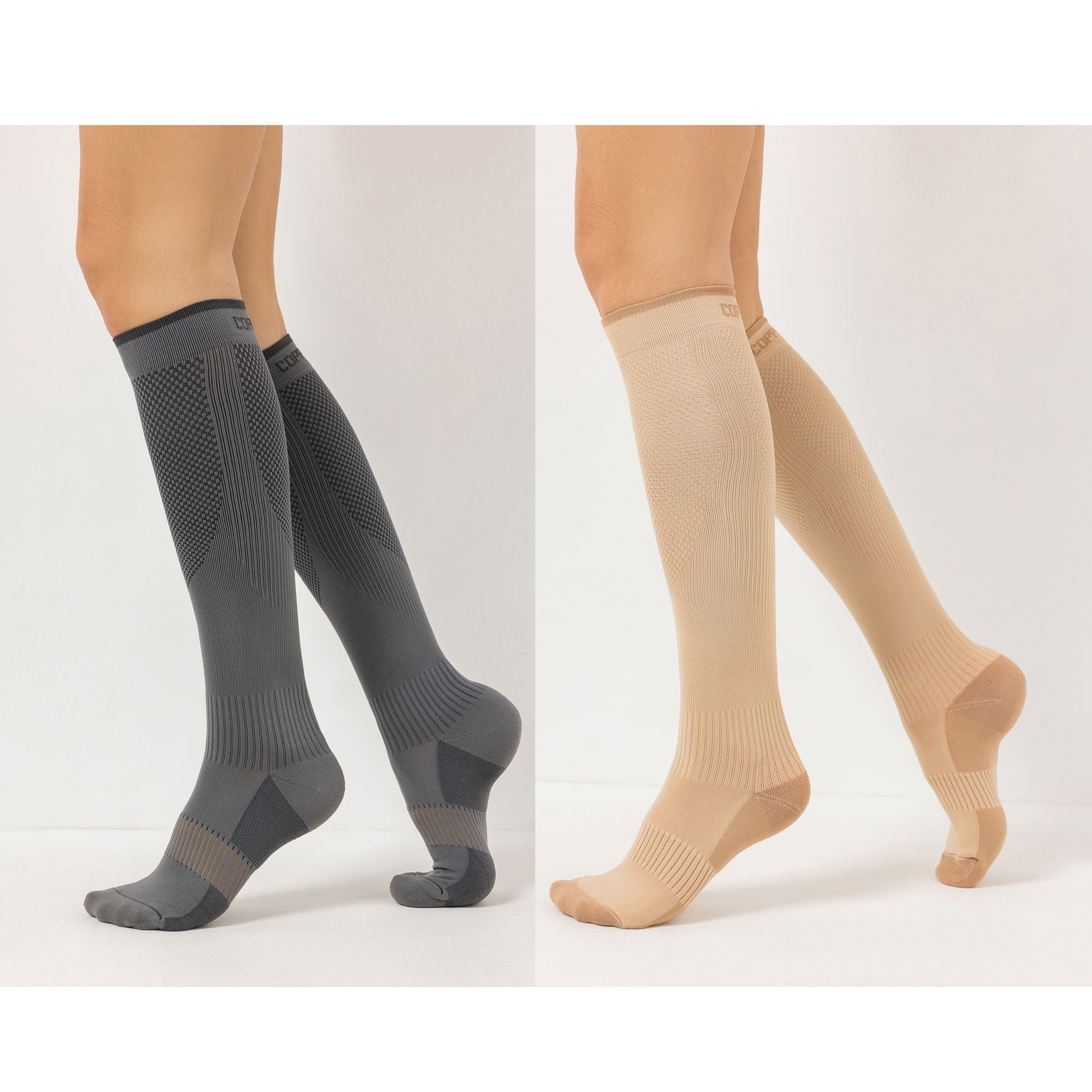 B-Ware COPPER fit™ Stützstrümpfe kniehoch gepolstertes Fußbett