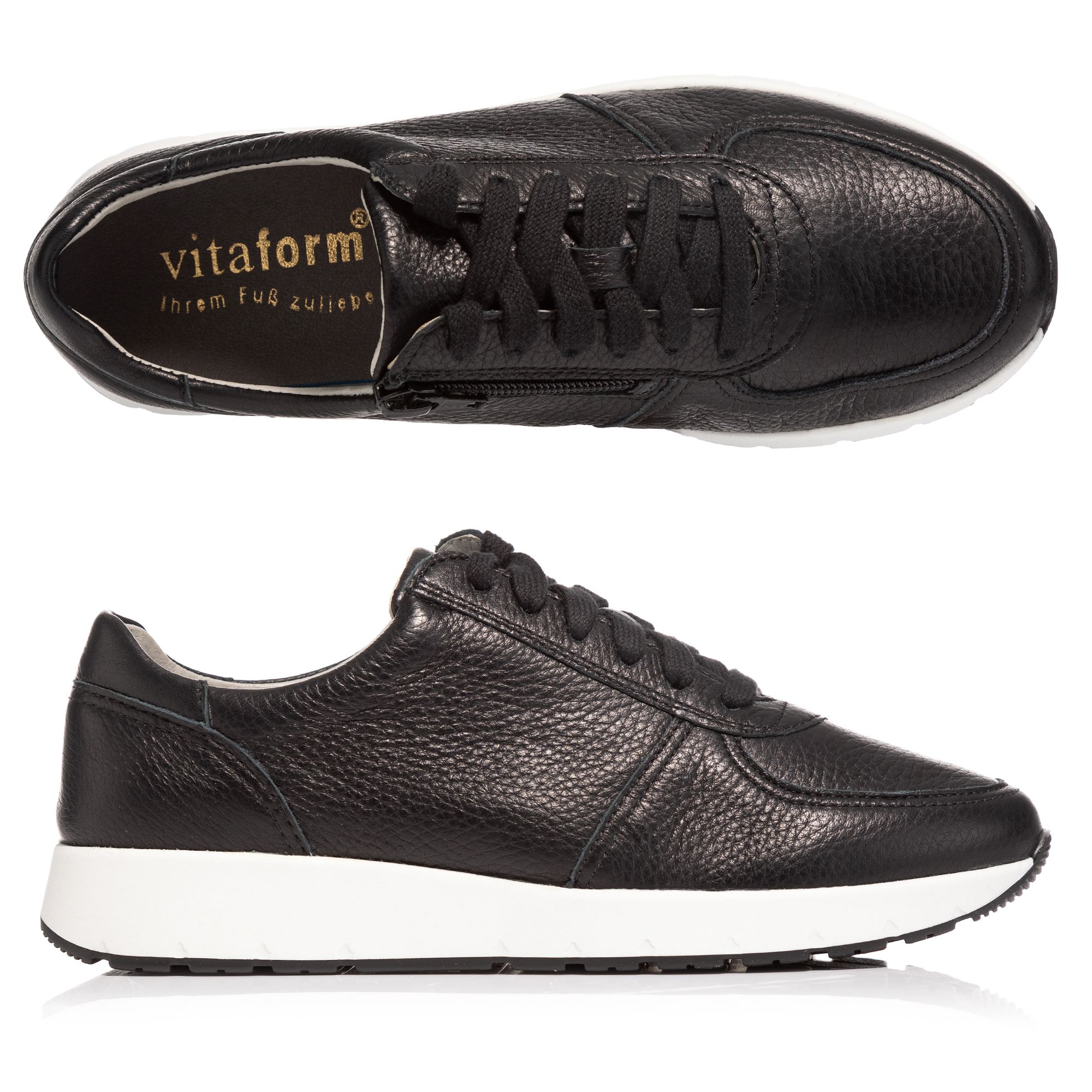 B-Ware VITAFORM Damen-Sneaker Hirschleder seitl. Reißverschluss