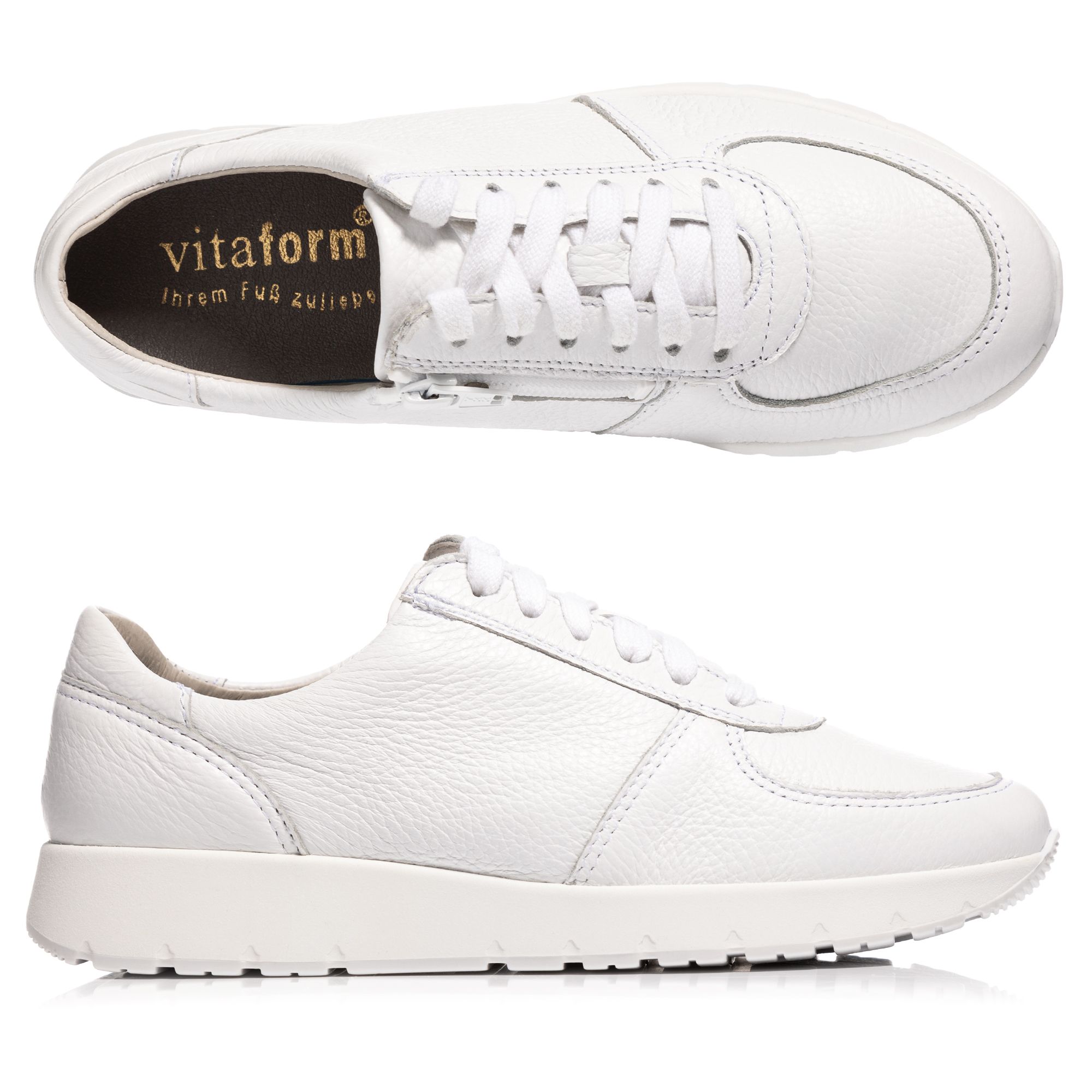 B-Ware VITAFORM Damen-Sneaker Hirschleder seitl. Reißverschluss