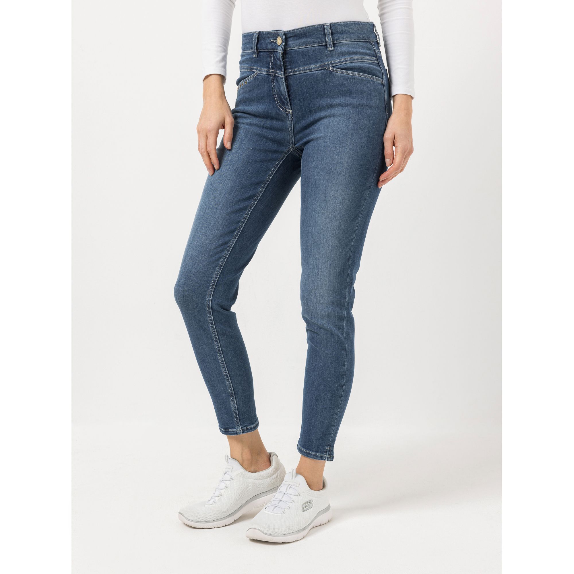 B-Ware DAWID by Dawid Tomaszewski Jeanshose knöchellang Stickerei