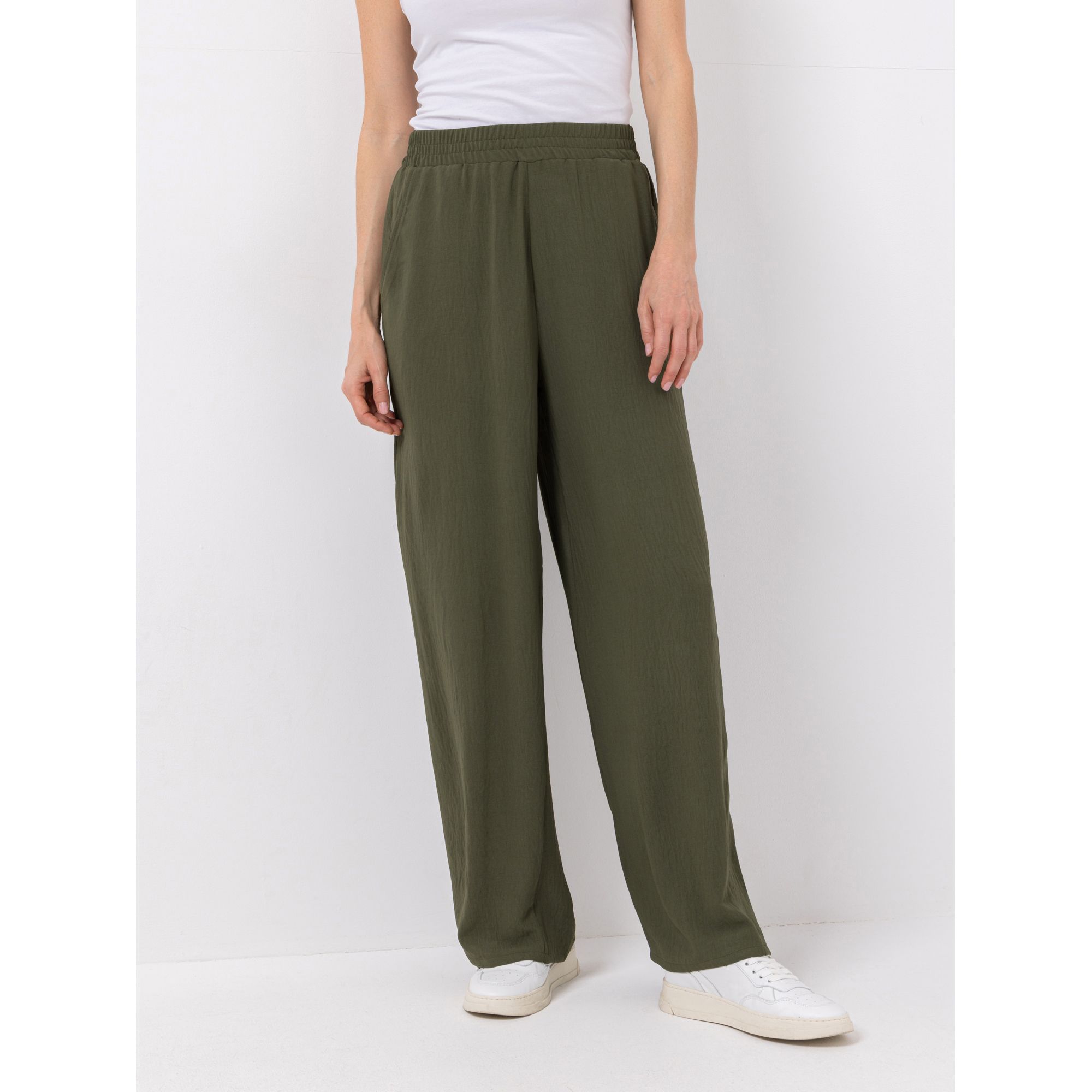 B-Ware KIM & CO. Hose, lange Form Struktur-Popeline Rundumdehnbund