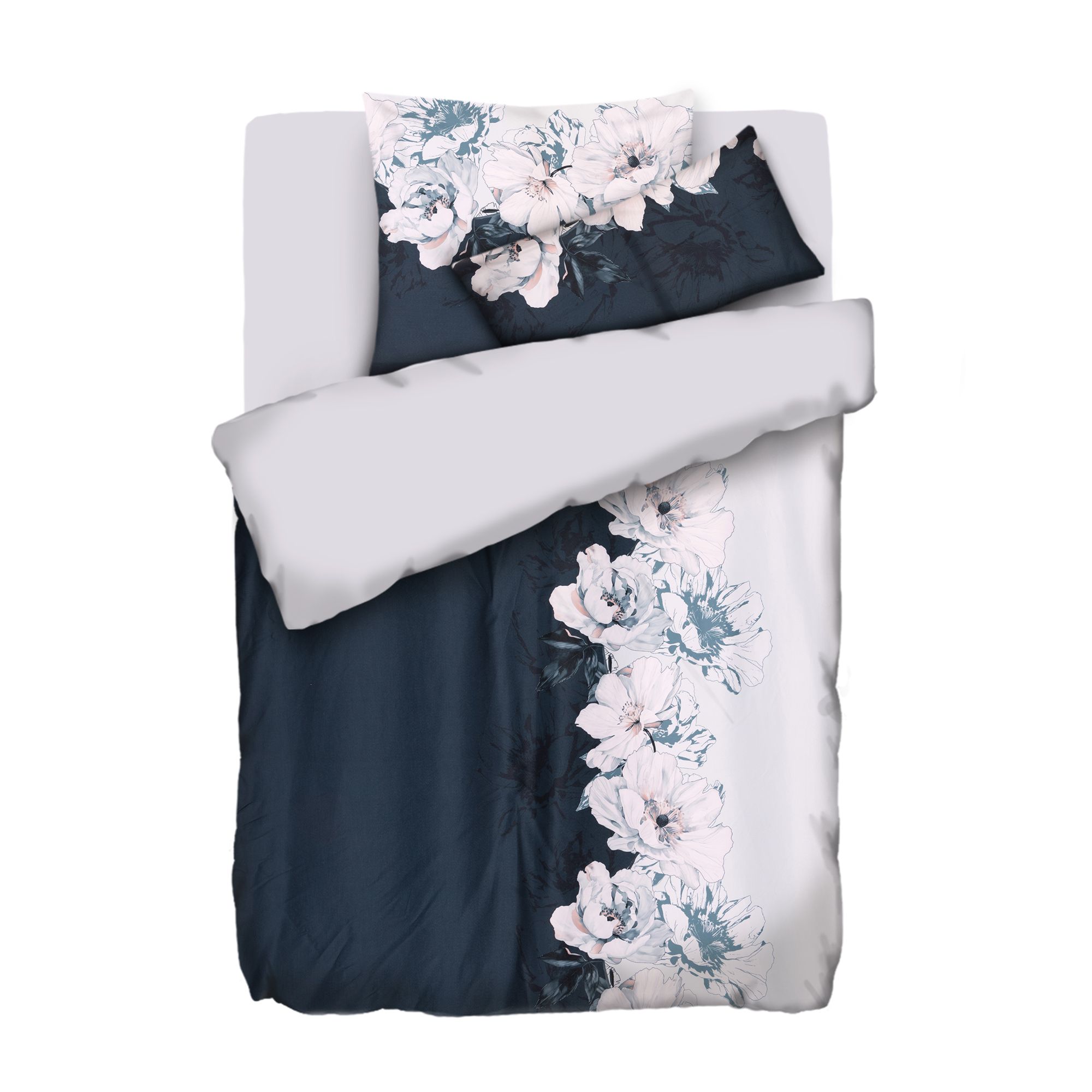 B-Ware SOFT HARMONY Wendebettwäsche Blumenranke Einzelbett, 4tlg.